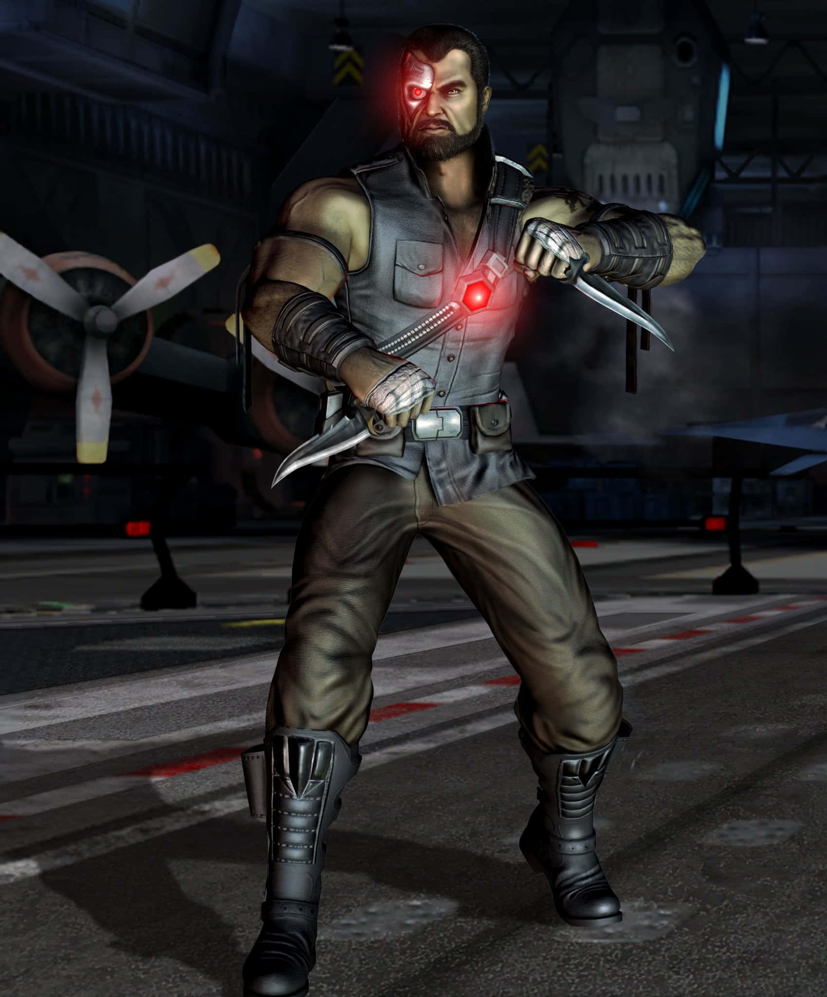 Mortal Kombat, Kano, glowing red eye, Full HD Phone Wallpaper