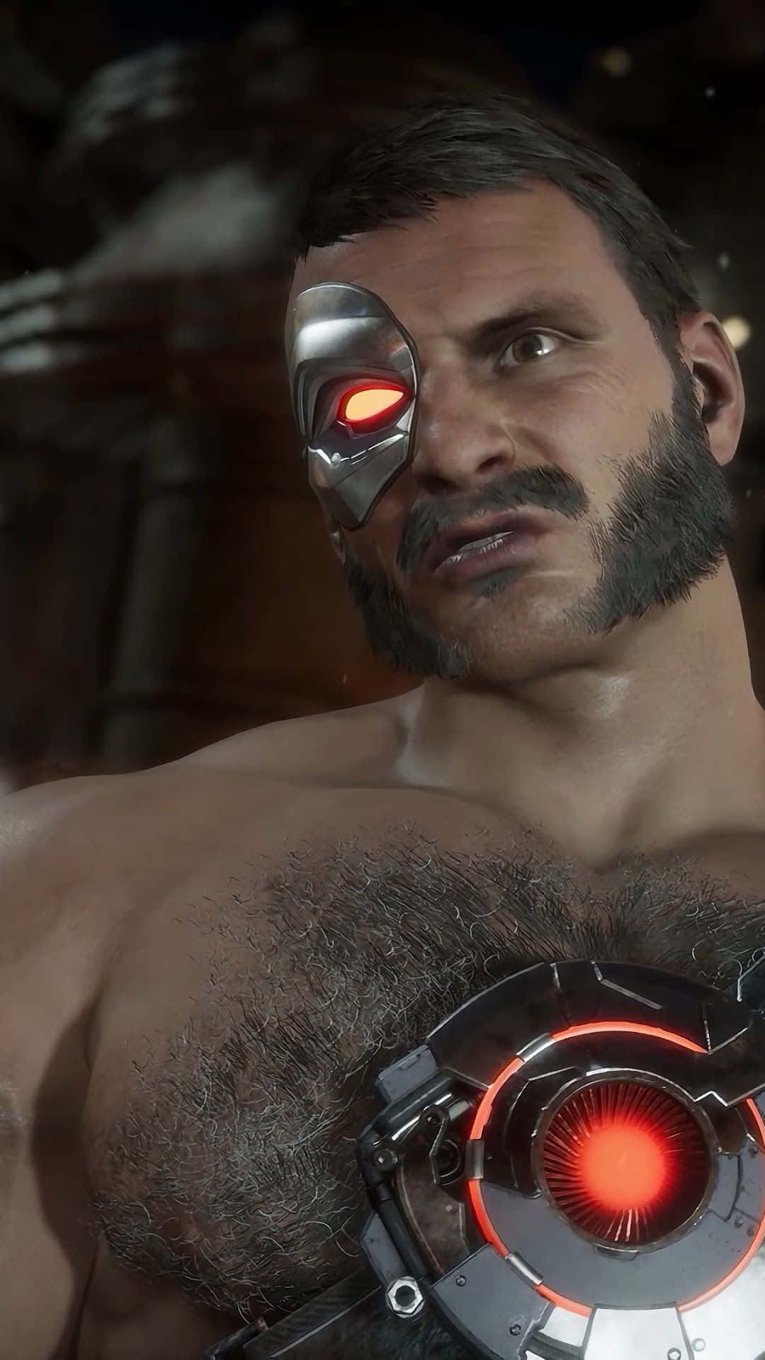 Mortal Kombat Kano, cybernetic eye, chest implant, Full HD Phone Wallpaper
