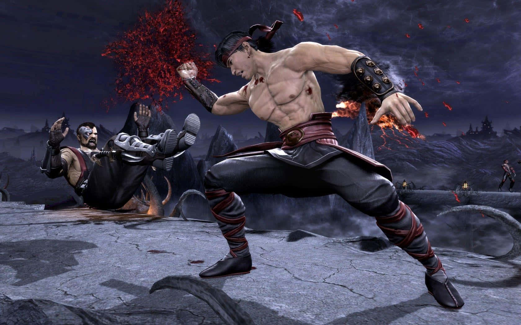 Mortal Kombat, Kano, red and black gear, HD Desktop Wallpaper