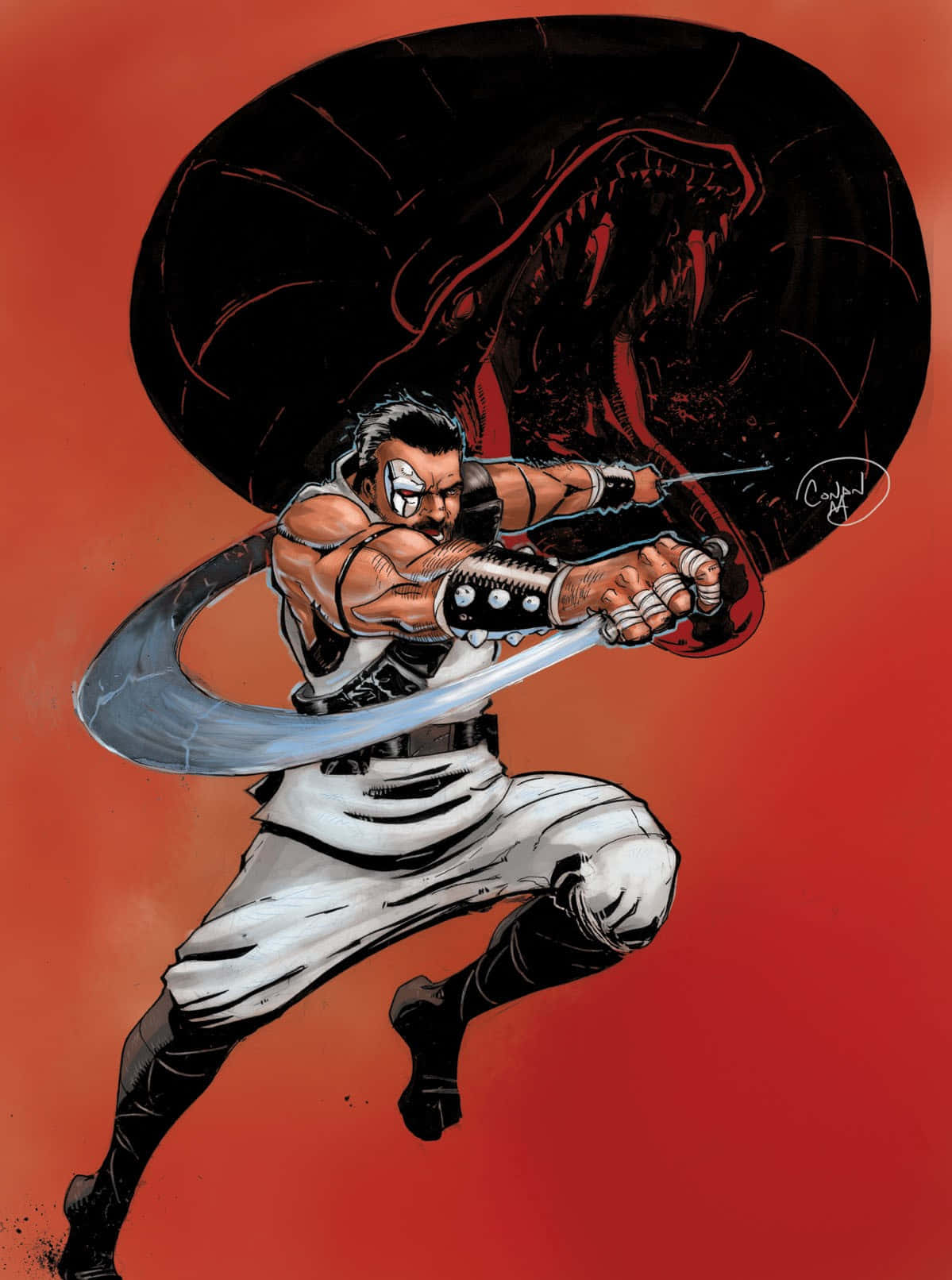Mortal Kombat, Kano, white armor, HD Phone Wallpaper