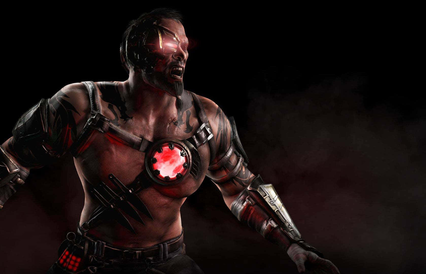 Mortal Kombat Kano, cybernetic warrior, glowing red eyes, HD Desktop Wallpaper
