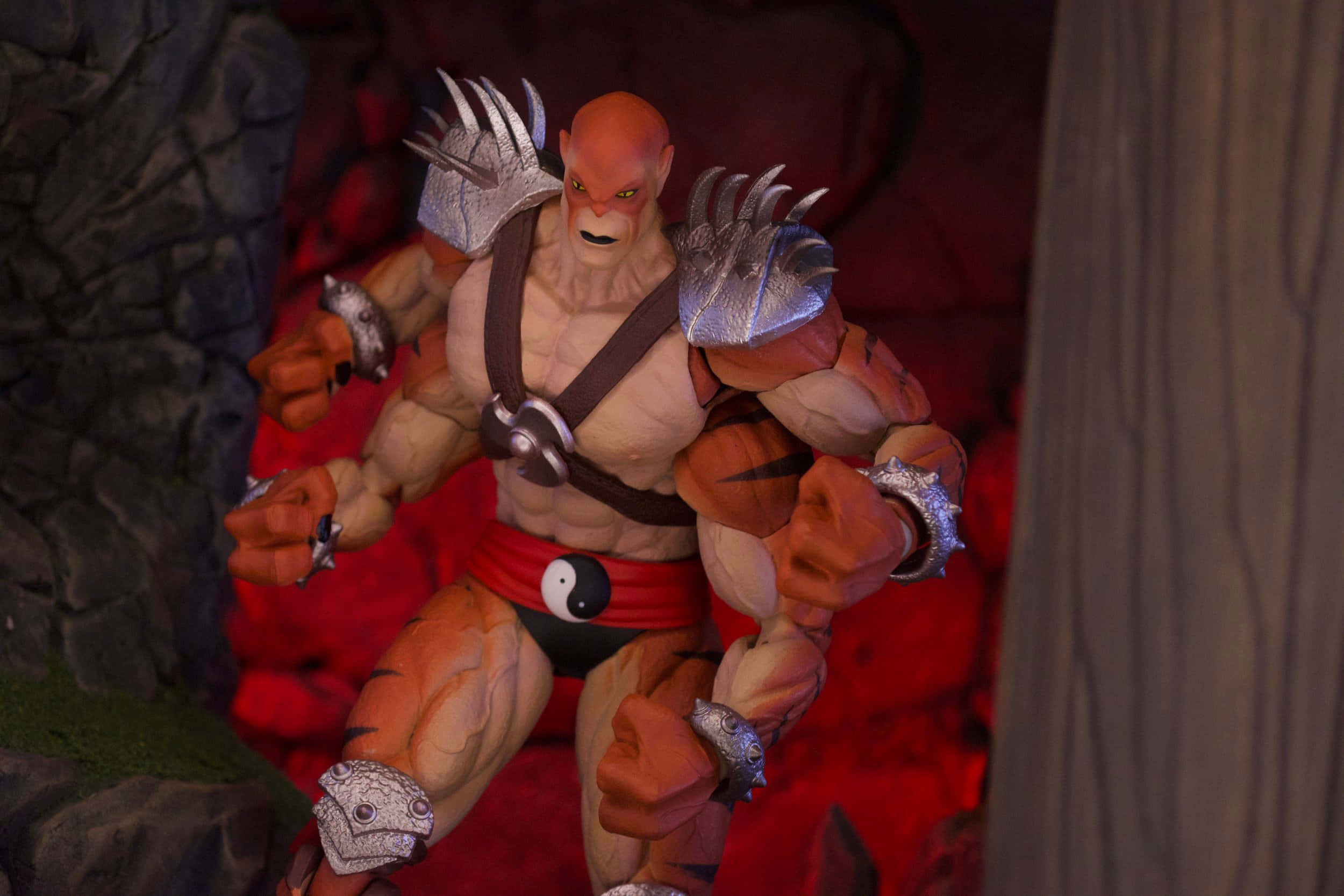 Mortal Kombat Kintaro, red-skinned warrior, silver clawed gauntlets, Full HD Desktop Wallpaper