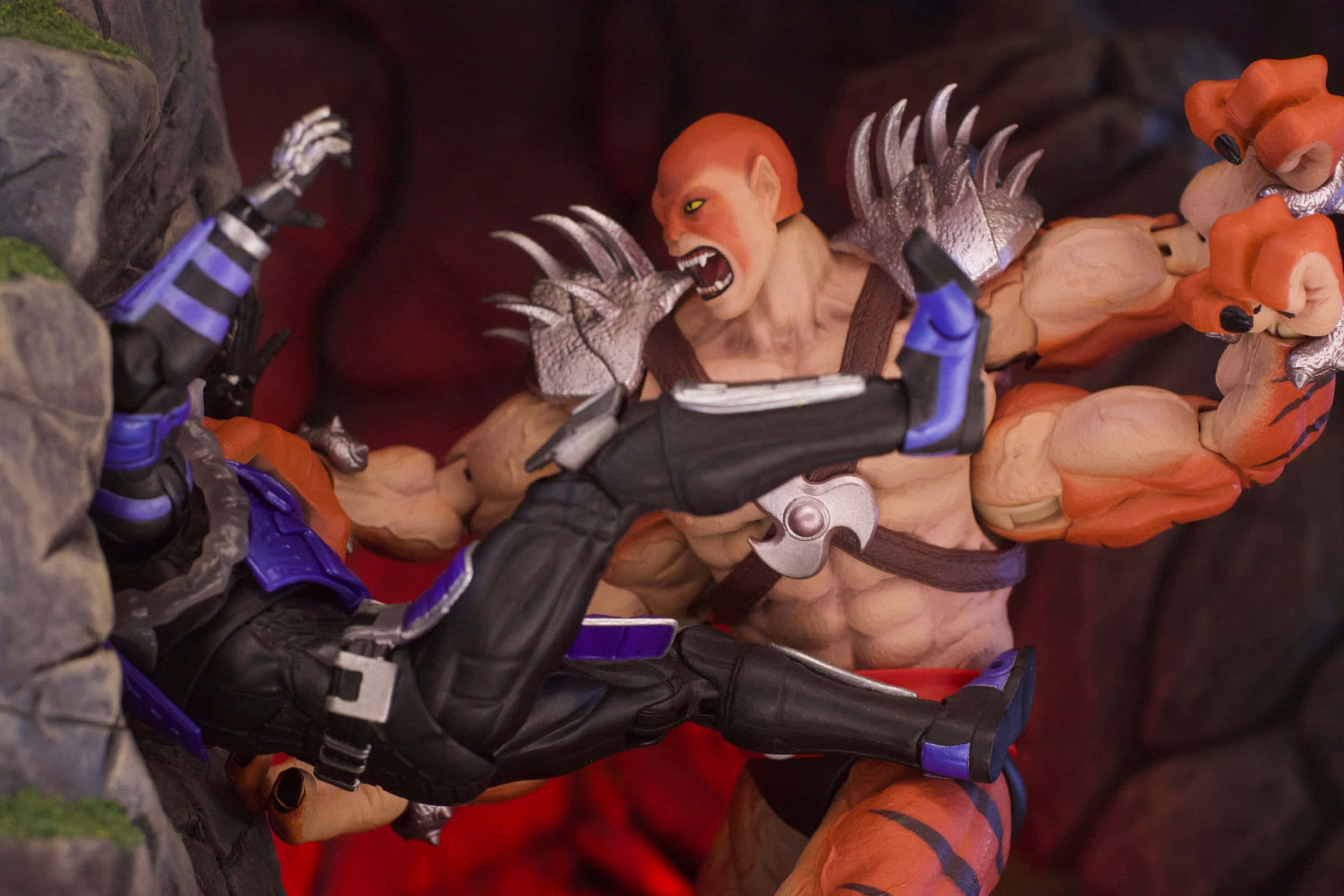 Mortal Kombat Kintaro, orange-skinned warrior, spiked armor, Full HD Desktop Wallpaper