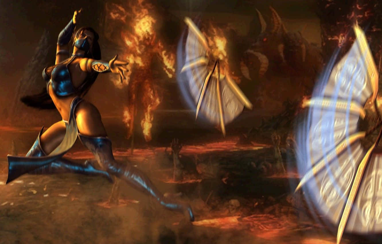 Mortal Kombat Kitana, Kitana, blue armor, HD Desktop Wallpaper