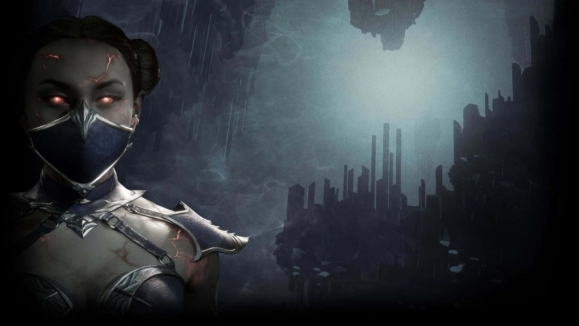 Mortal Kombat, Kitana, glowing red eyes, Full HD Desktop Wallpaper