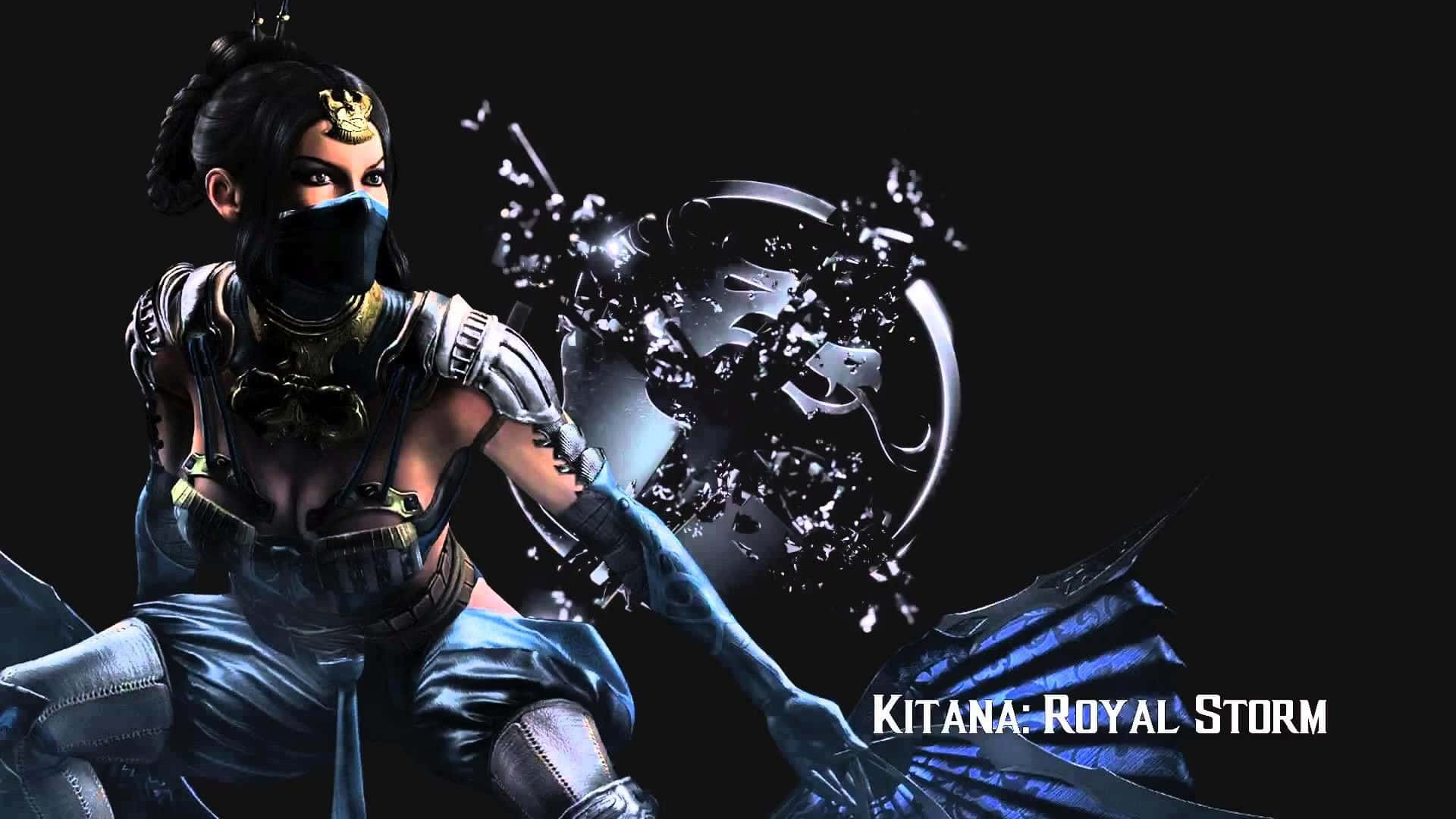 Kitana, Mortal Kombat, shattered metallic shield, Full HD Desktop Wallpaper