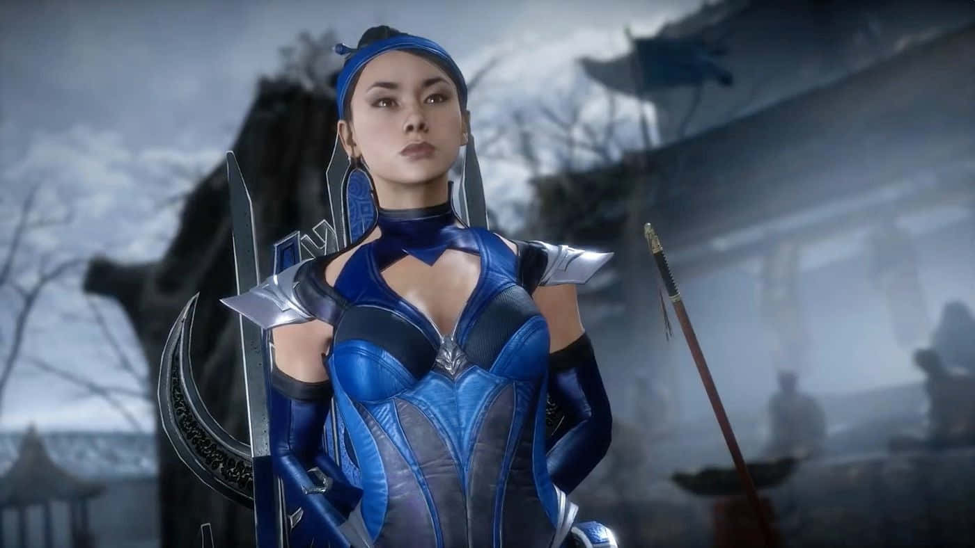 Mortal Kombat, Kitana, blue-armored, HD Desktop Wallpaper