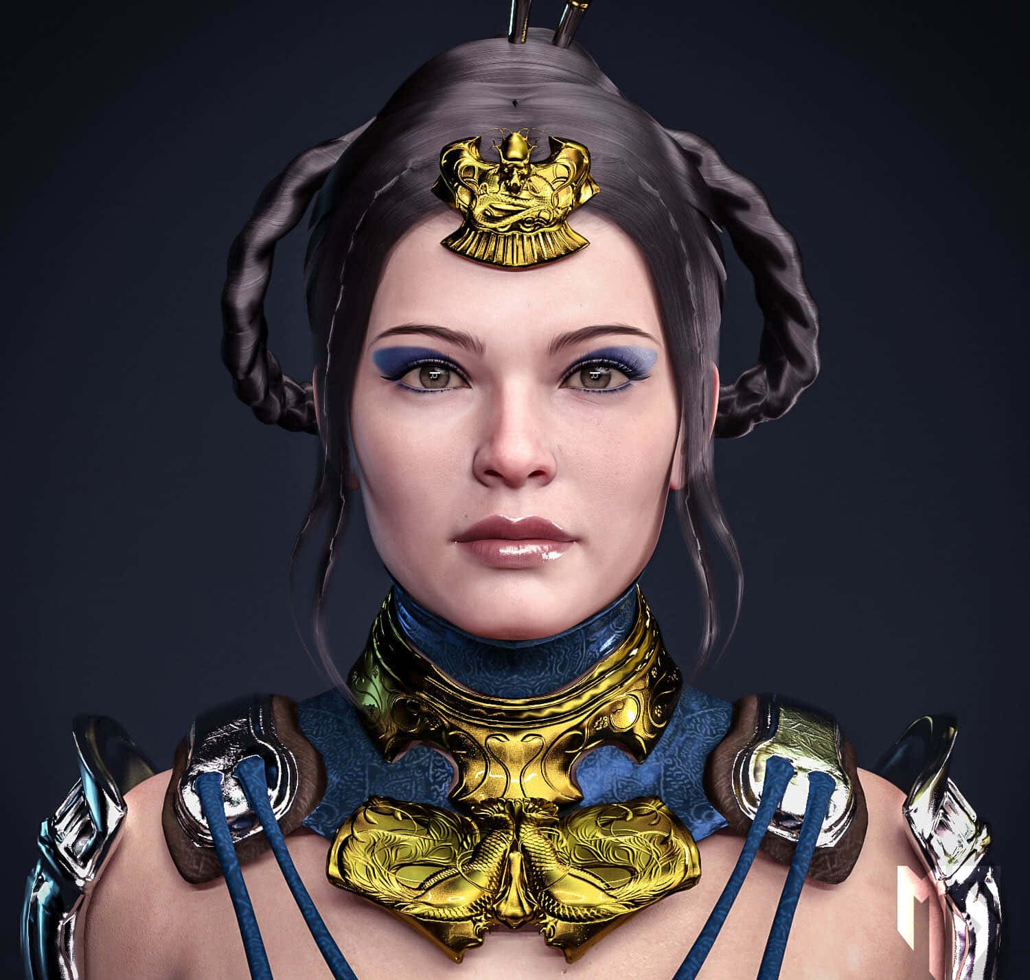 Mortal Kombat, Kitana, golden crown, HD Desktop Wallpaper