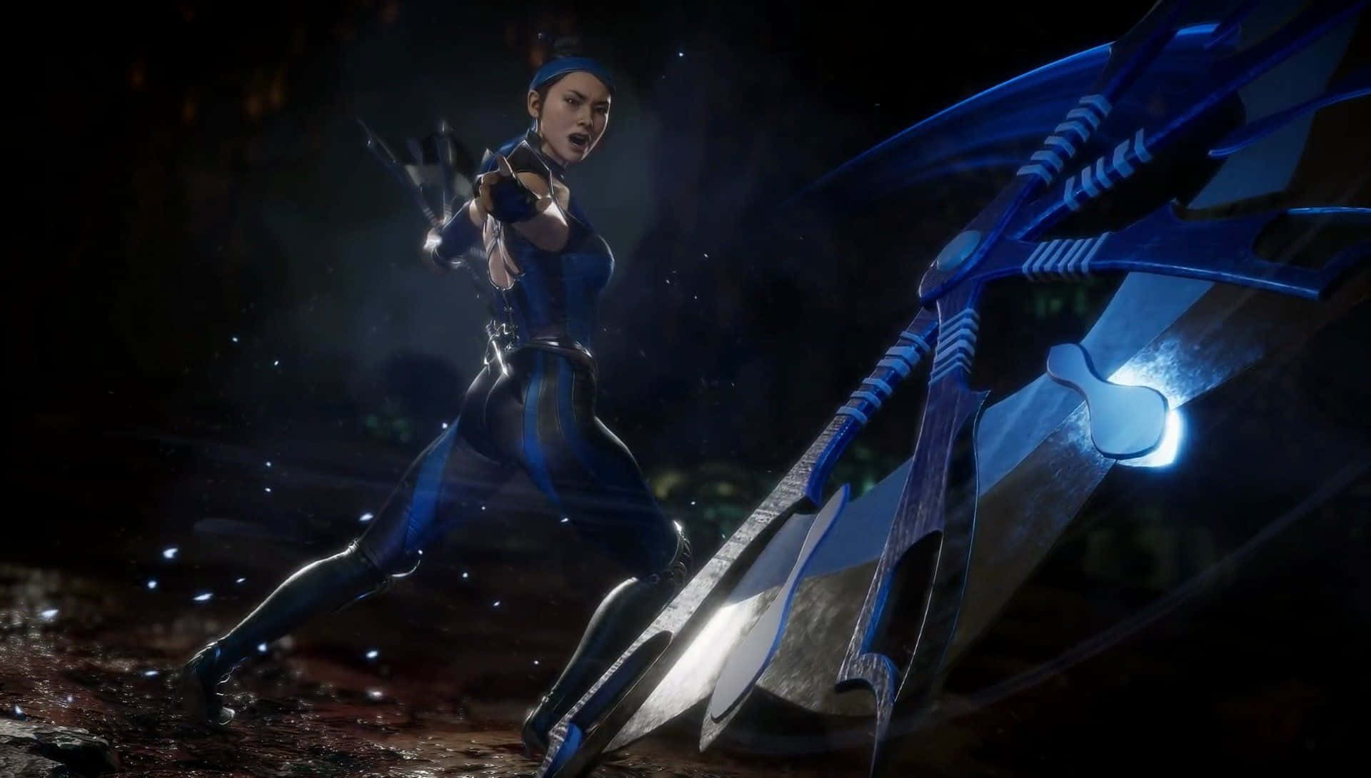 Mortal Kombat, Kitana, blue armor, Full HD Desktop Wallpaper