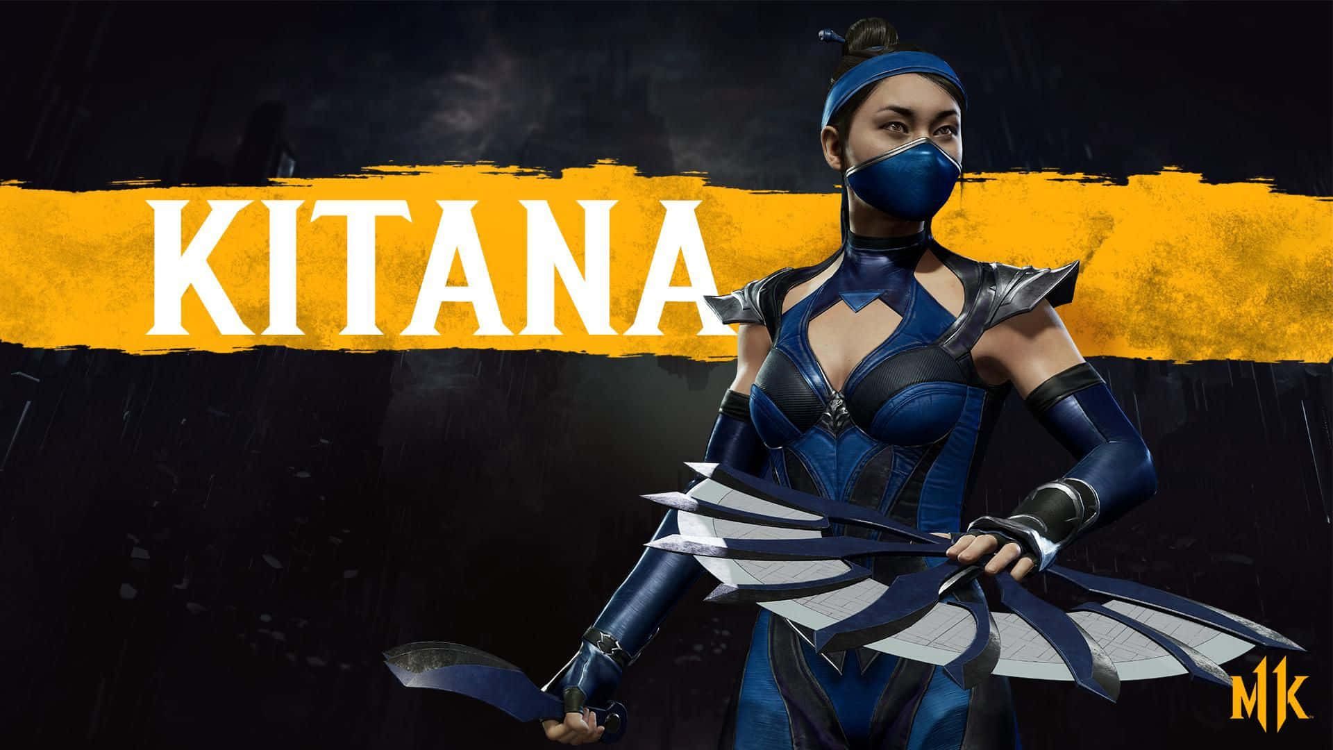 Mortal Kombat Kitana, Kitana, blue armor, Full HD Desktop Wallpaper