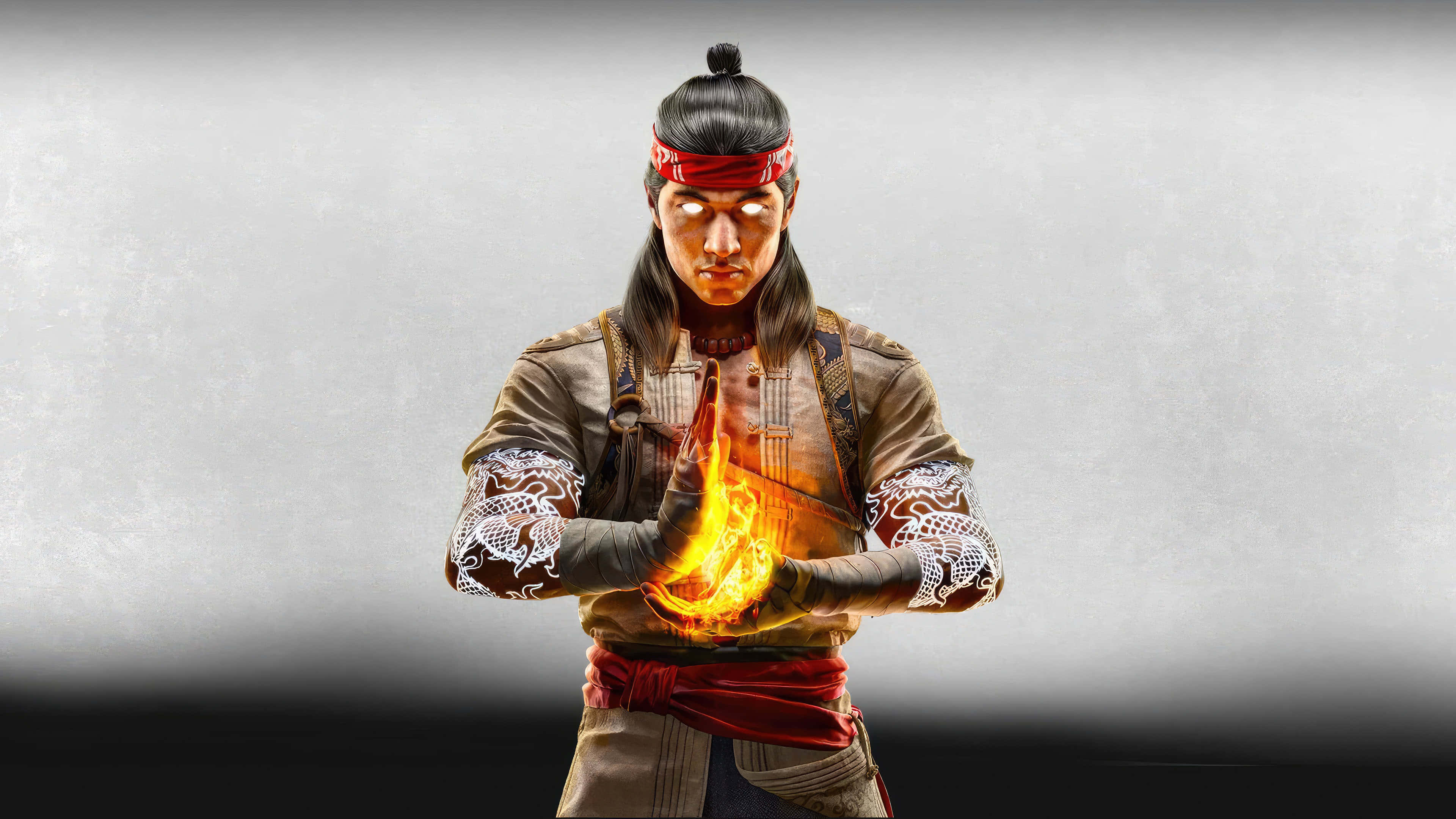 Mortal Kombat Legacy, glowing eyes, fiery energy, 4K Desktop Wallpaper