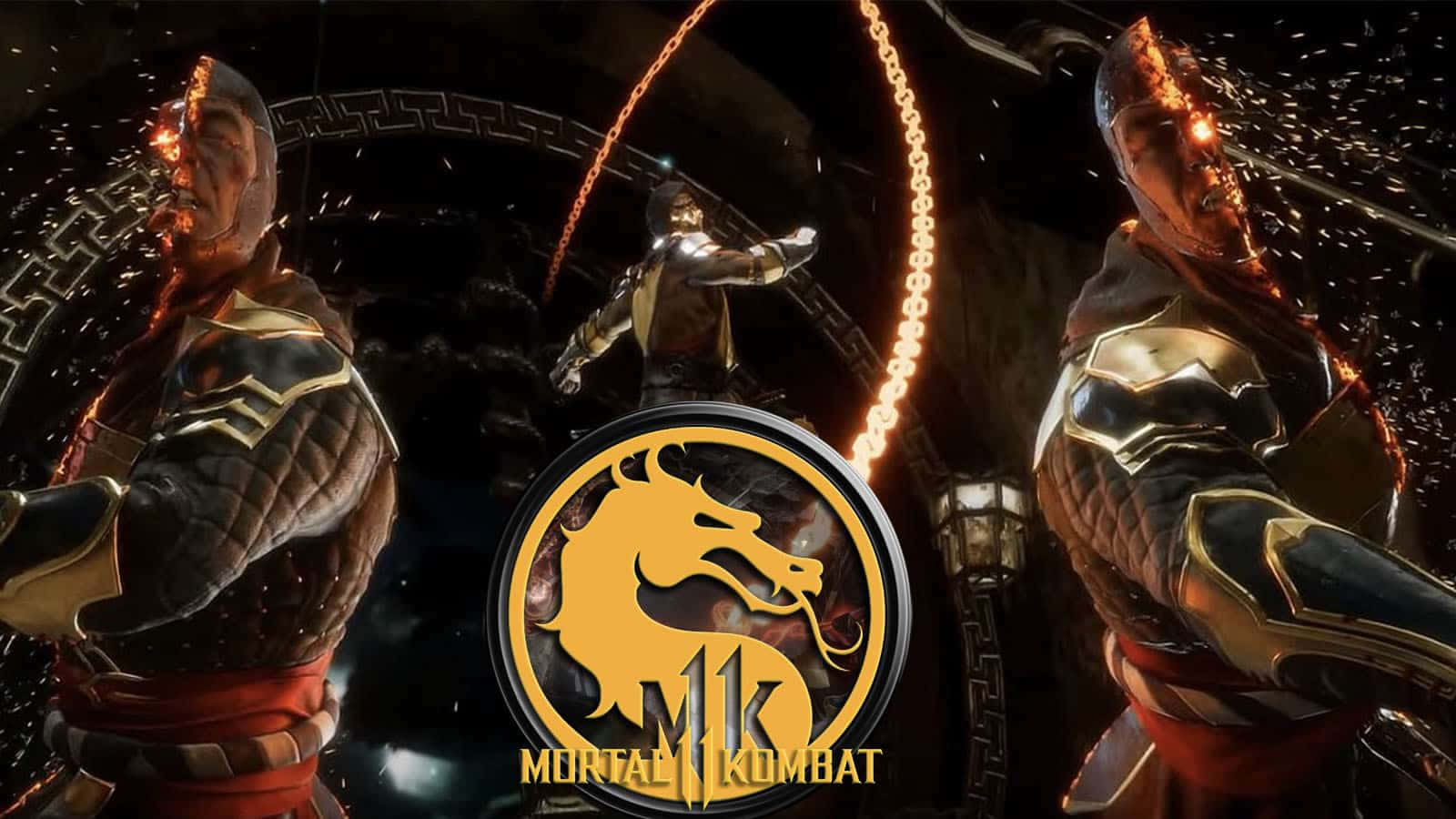 Mortal Kombat Legacy, glowing chains, dark arena, HD Desktop Wallpaper