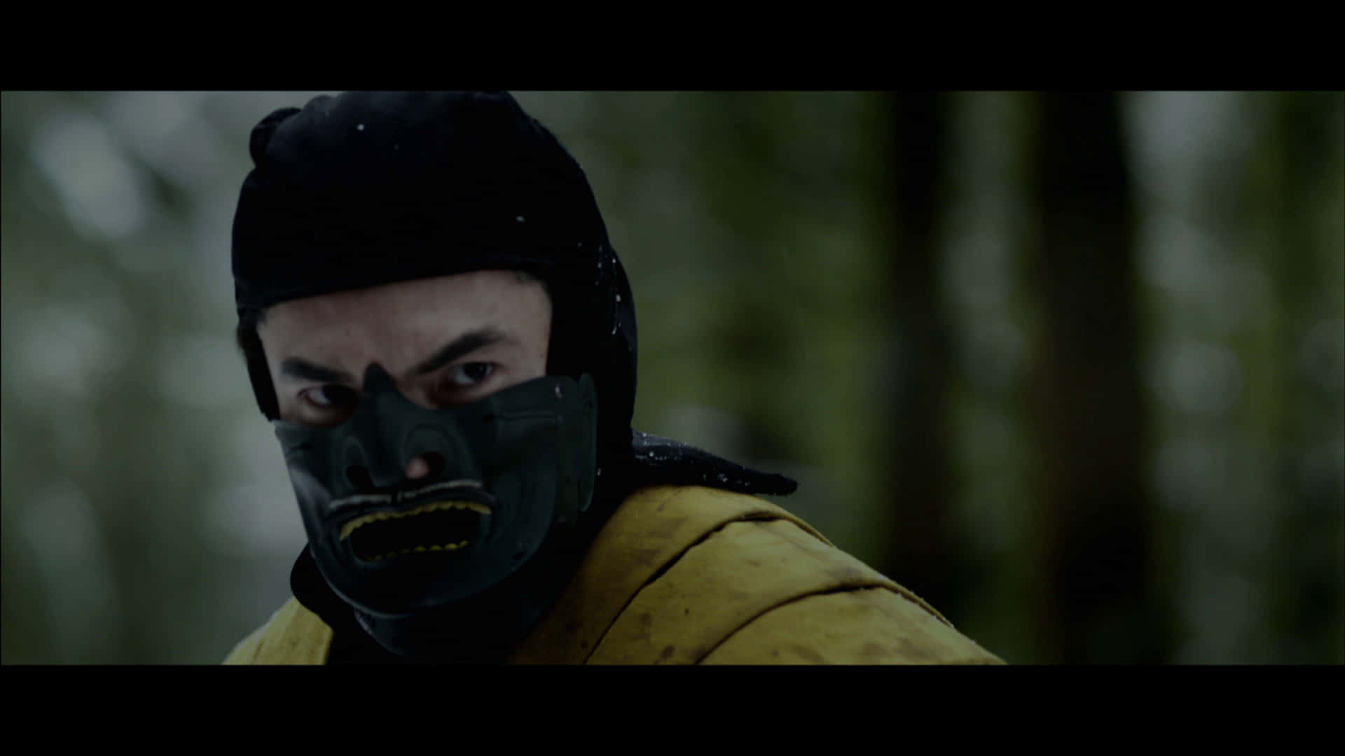 Mortal Kombat Legacy, yellow jacket, snowy forest, Full HD Desktop Wallpaper