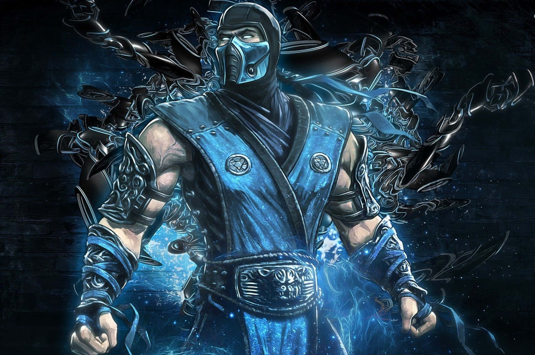 Mortal Kombat Legacy, blue-armored ninja warrior, mask, HD Desktop Wallpaper