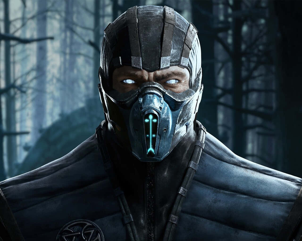Mortal Kombat Legacy, glowing blue eyes, futuristic helmet, HD Desktop Wallpaper