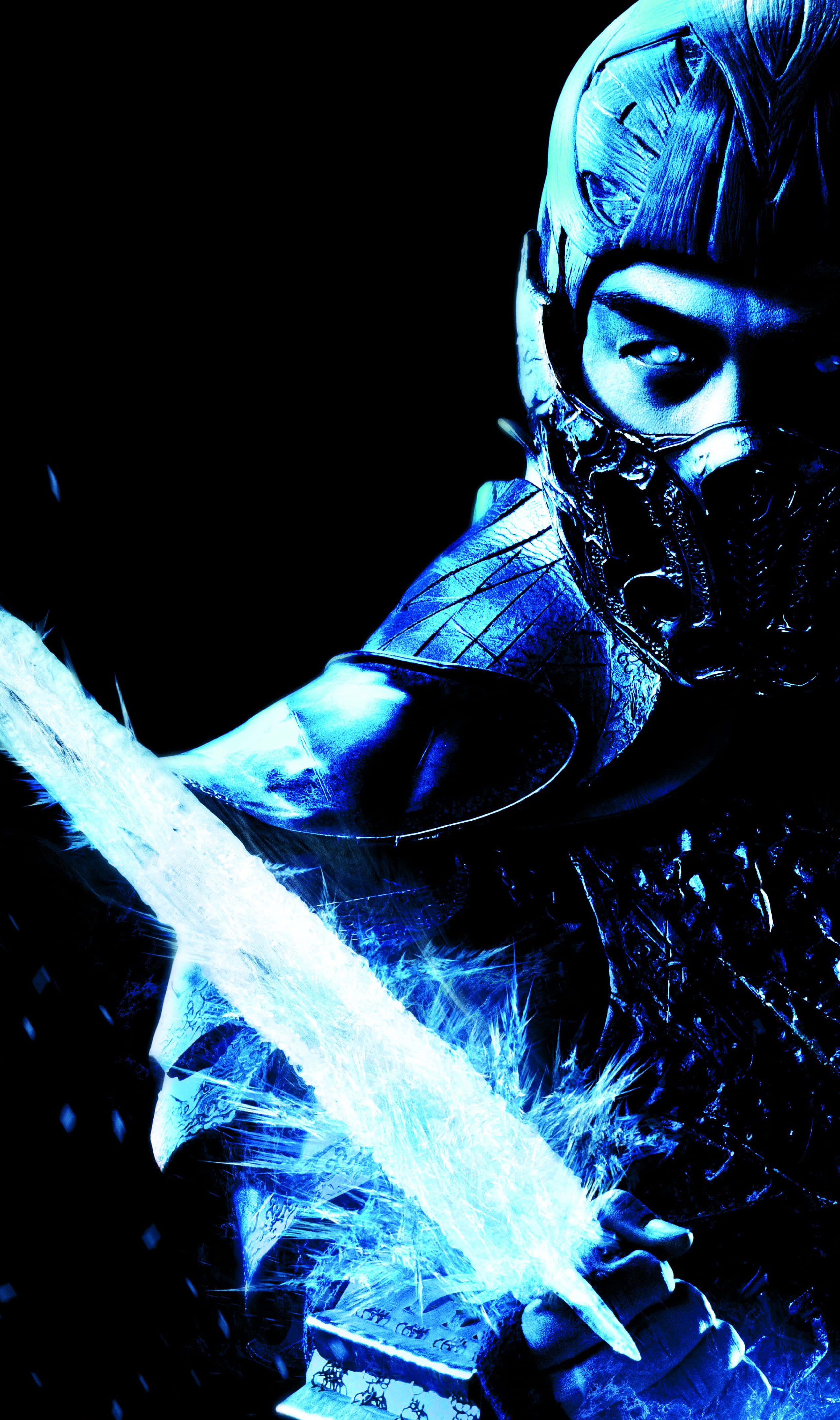 Mortal Kombat: Legacy, masked warrior, blue armor, 4K Phone Wallpaper