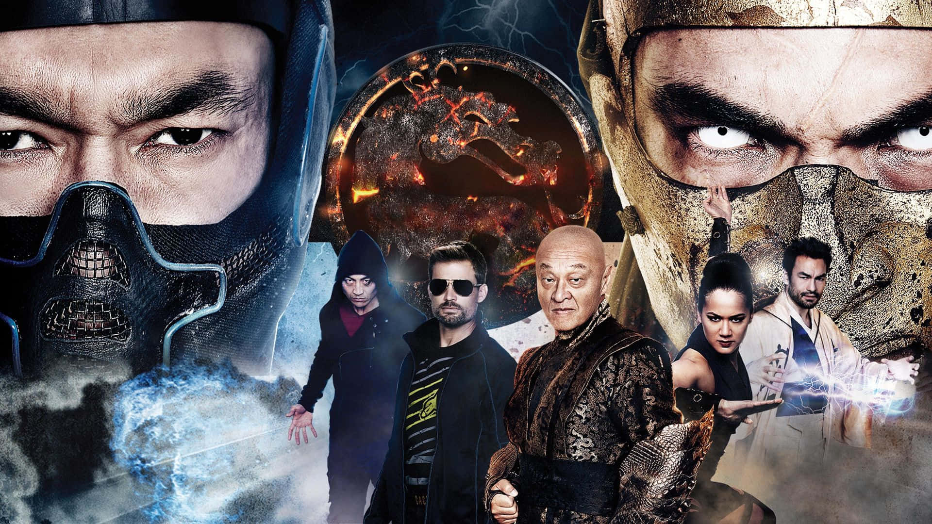 Mortal Kombat Legacy, Mortal Kombat characters, glowing energy effects, Full HD Desktop Wallpaper
