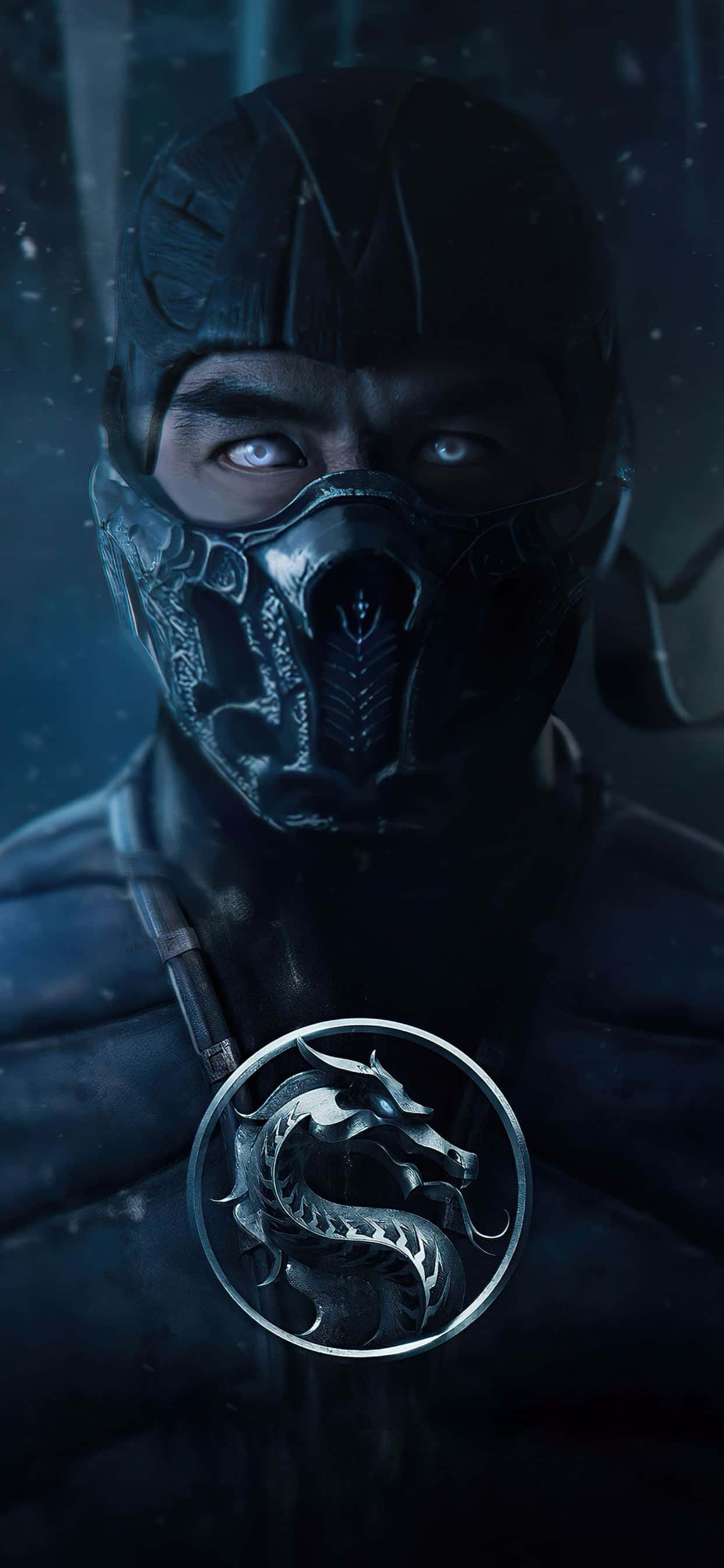 Mortal Kombat Legacy, masked warrior, glowing eyes, 2K Phone Wallpaper