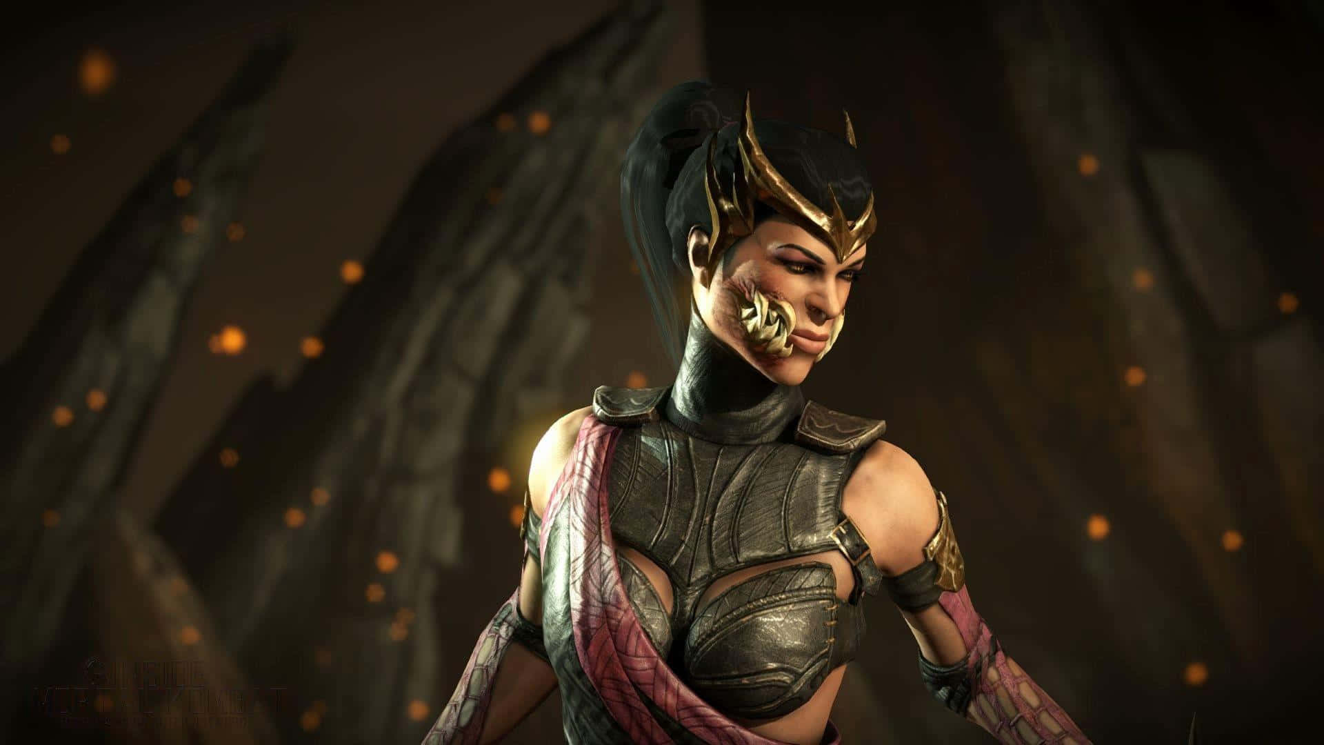 Mortal Kombat, Mileena, golden and black armor, Full HD Desktop Wallpaper