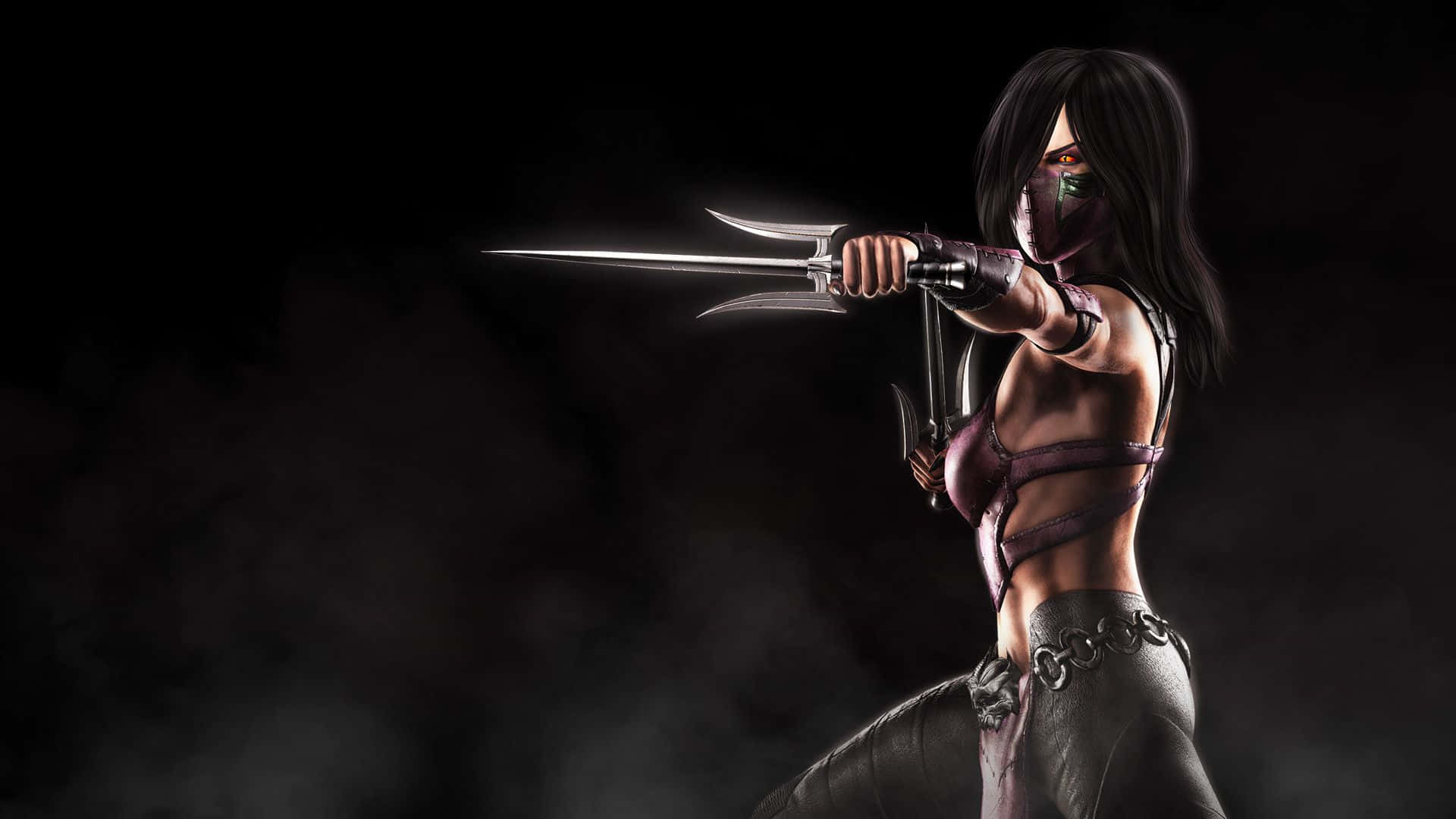 Mortal Kombat, Mileena, dark armor, Full HD Desktop Wallpaper