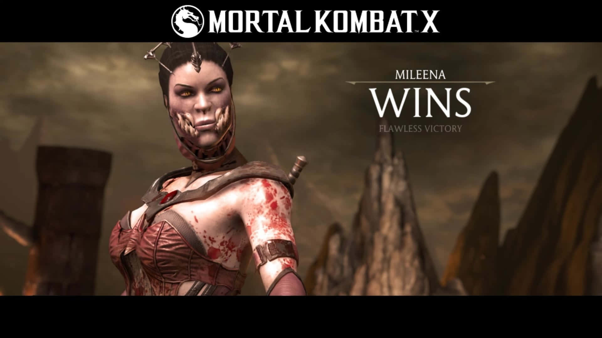 Mortal Kombat X, Mileena, bloodstained outfit, Full HD Desktop Wallpaper