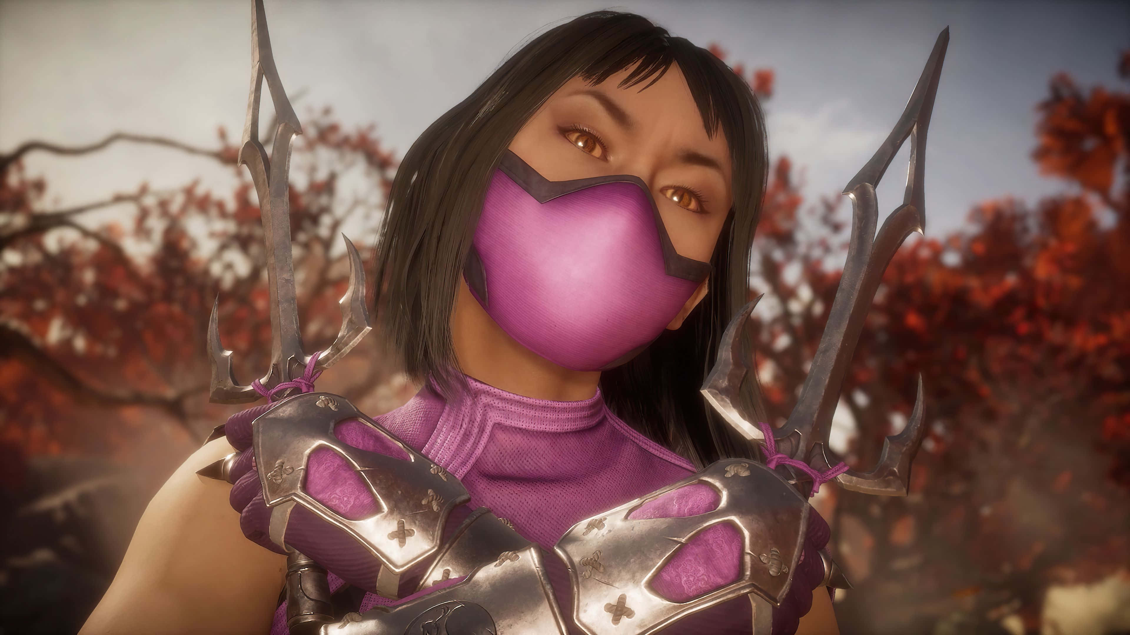 Mortal Kombat, Mileena, purple mask, 4K Desktop Wallpaper