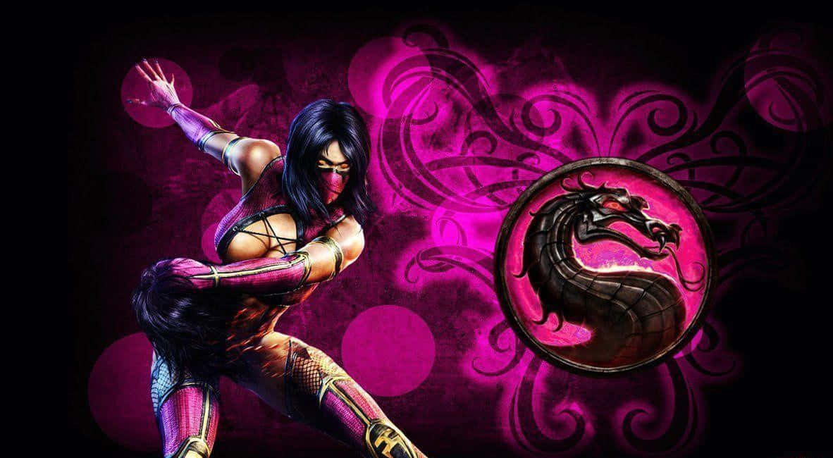 Mortal Kombat, Mileena, purple and gold armor, SD Desktop Wallpaper