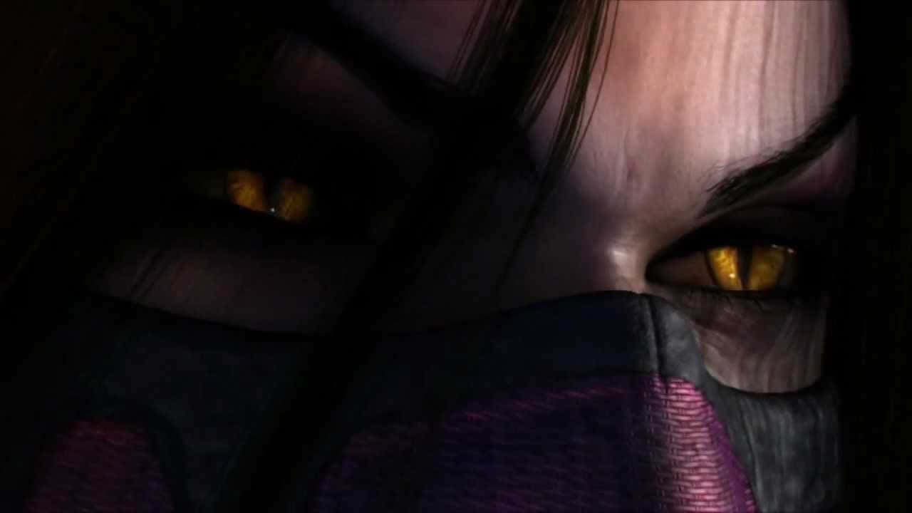 Mortal Kombat, Mileena, glowing yellow eyes, HD Desktop Wallpaper