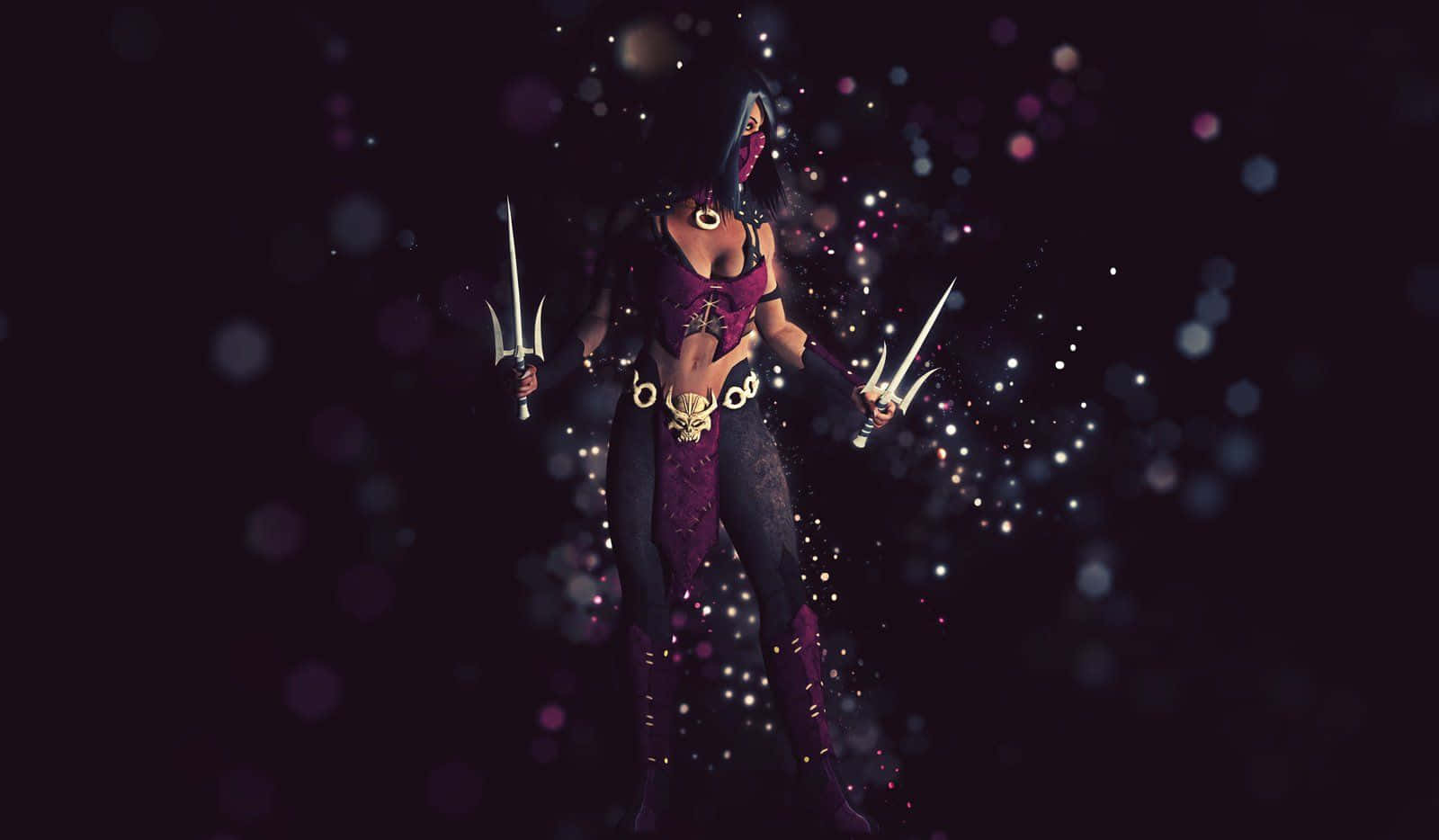 Mortal Kombat, Mileena, purple armor, HD Desktop Wallpaper