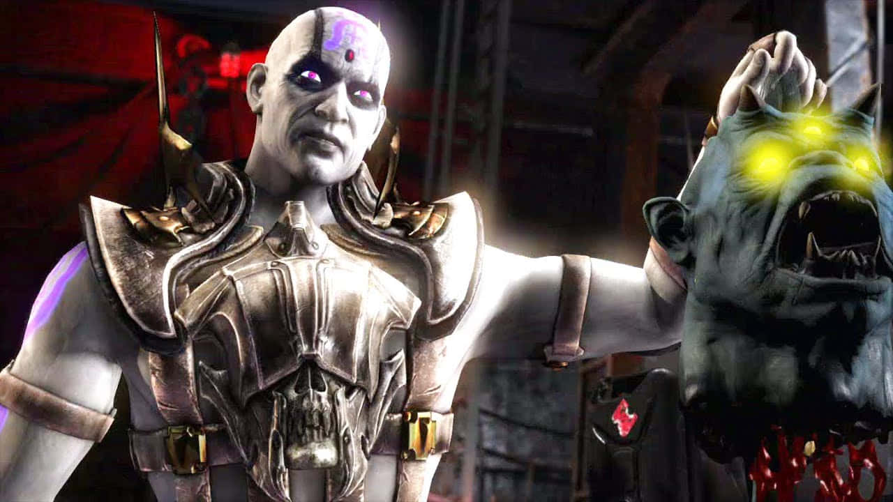 Mortal Kombat, Quan Chi, glowing-eyed monstrous head, HD Desktop Wallpaper