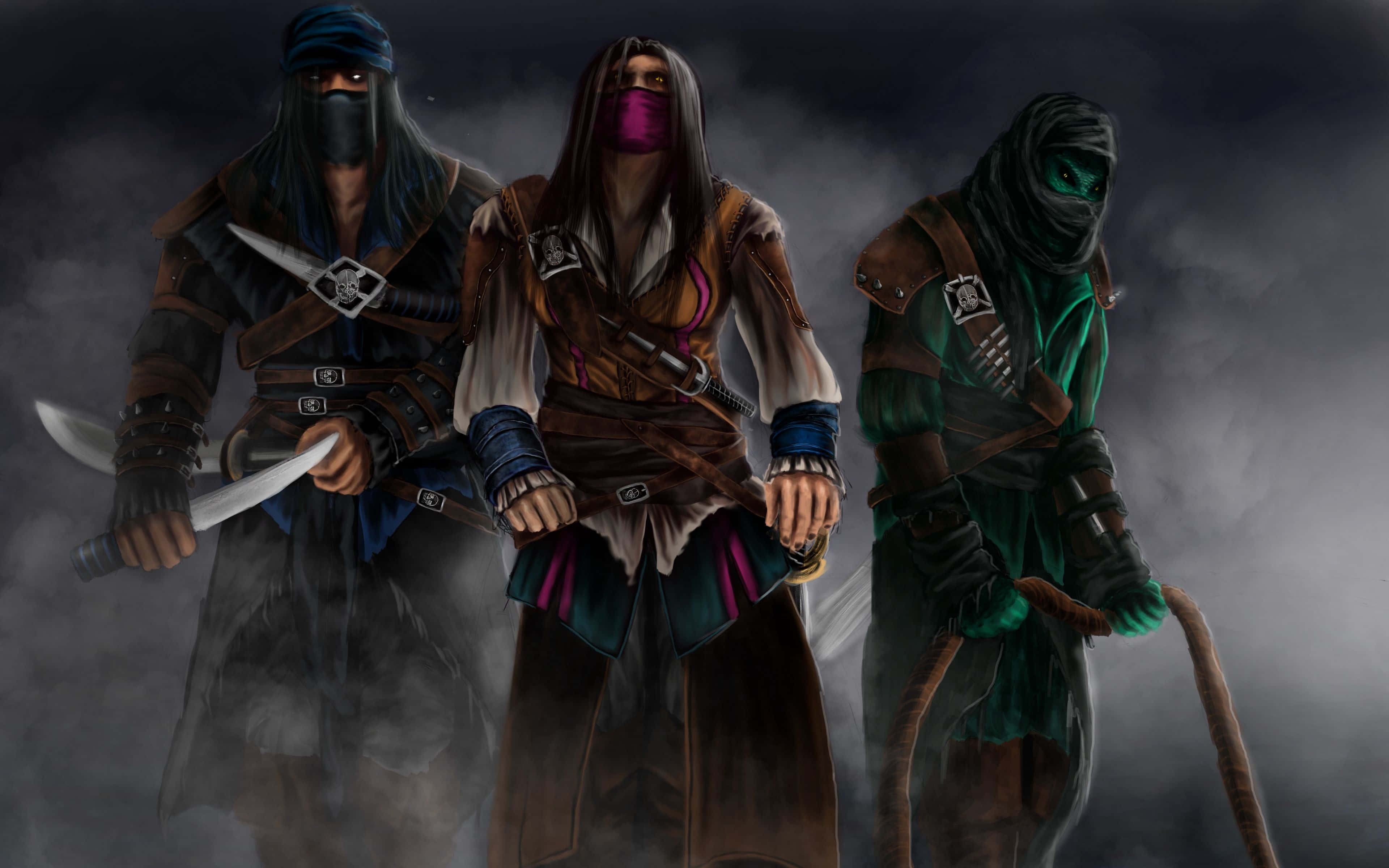 Mortal Kombat, Reptile, dark cloaks, 4K Desktop Wallpaper