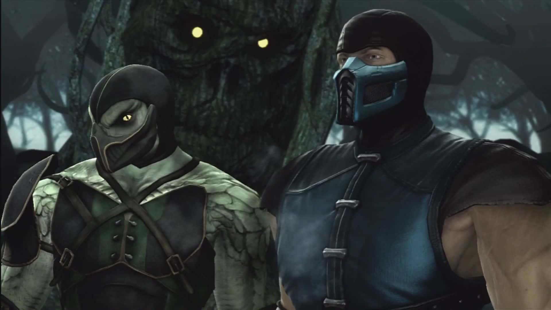 Mortal Kombat, Reptile, dark forest, Full HD Desktop Wallpaper