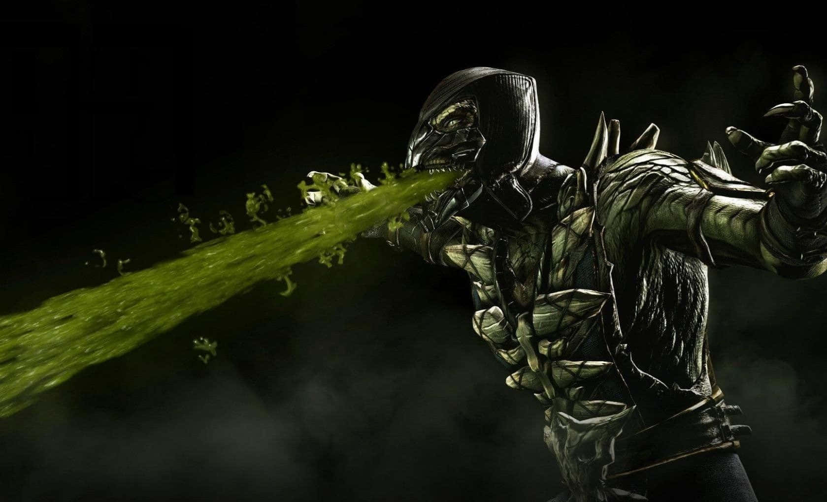 Mortal Kombat Reptile, Reptile, toxic green liquid, HD Desktop Wallpaper