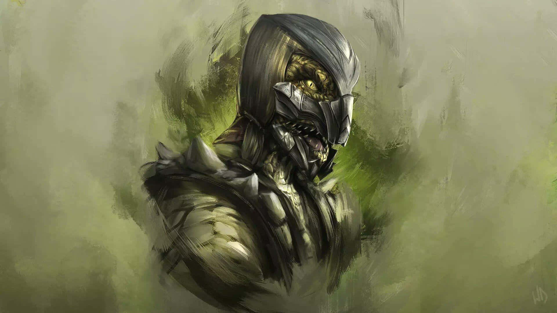 Mortal Kombat Reptile, Reptile, glowing yellow eyes, Full HD Desktop Wallpaper