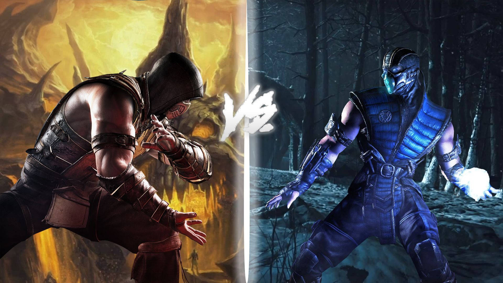 Mortal Kombat, Scorpion, Sub Zero, Full HD Desktop Wallpaper