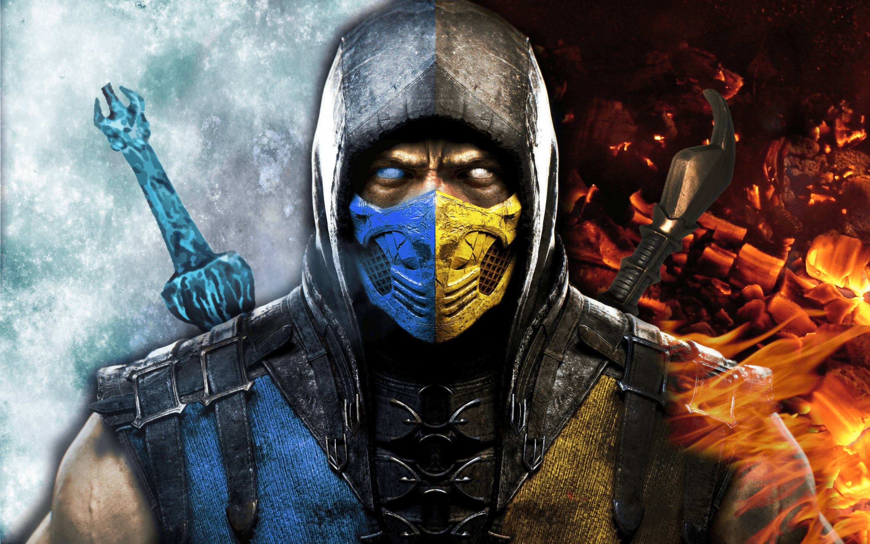 Mortal Kombat, Scorpion, Sub Zero, 2K Desktop Wallpaper