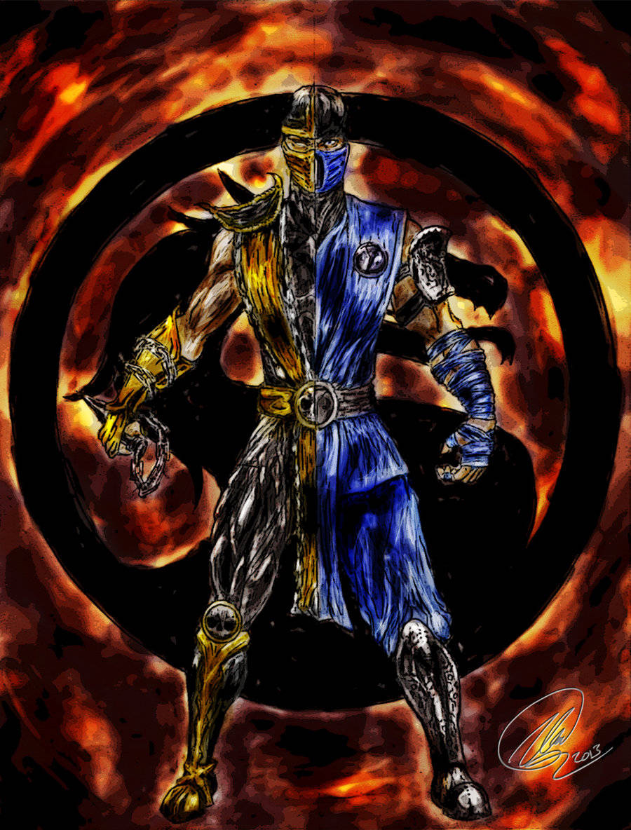Mortal Kombat, Scorpion, Sub Zero, SD Phone Wallpaper