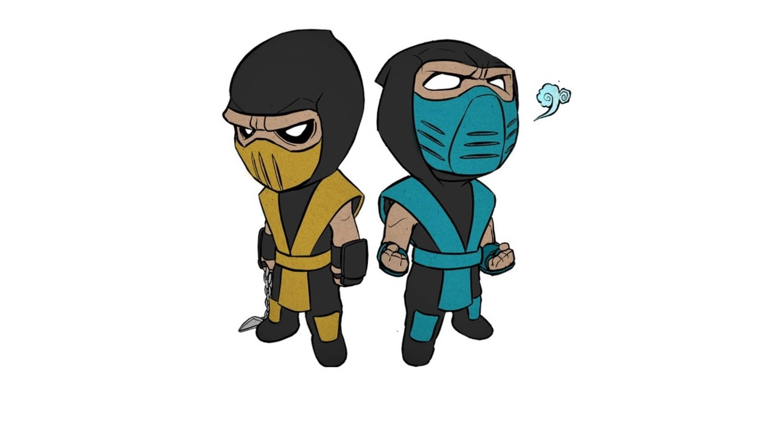 Mortal Kombat, Scorpion, Sub Zero, 2K Desktop Wallpaper