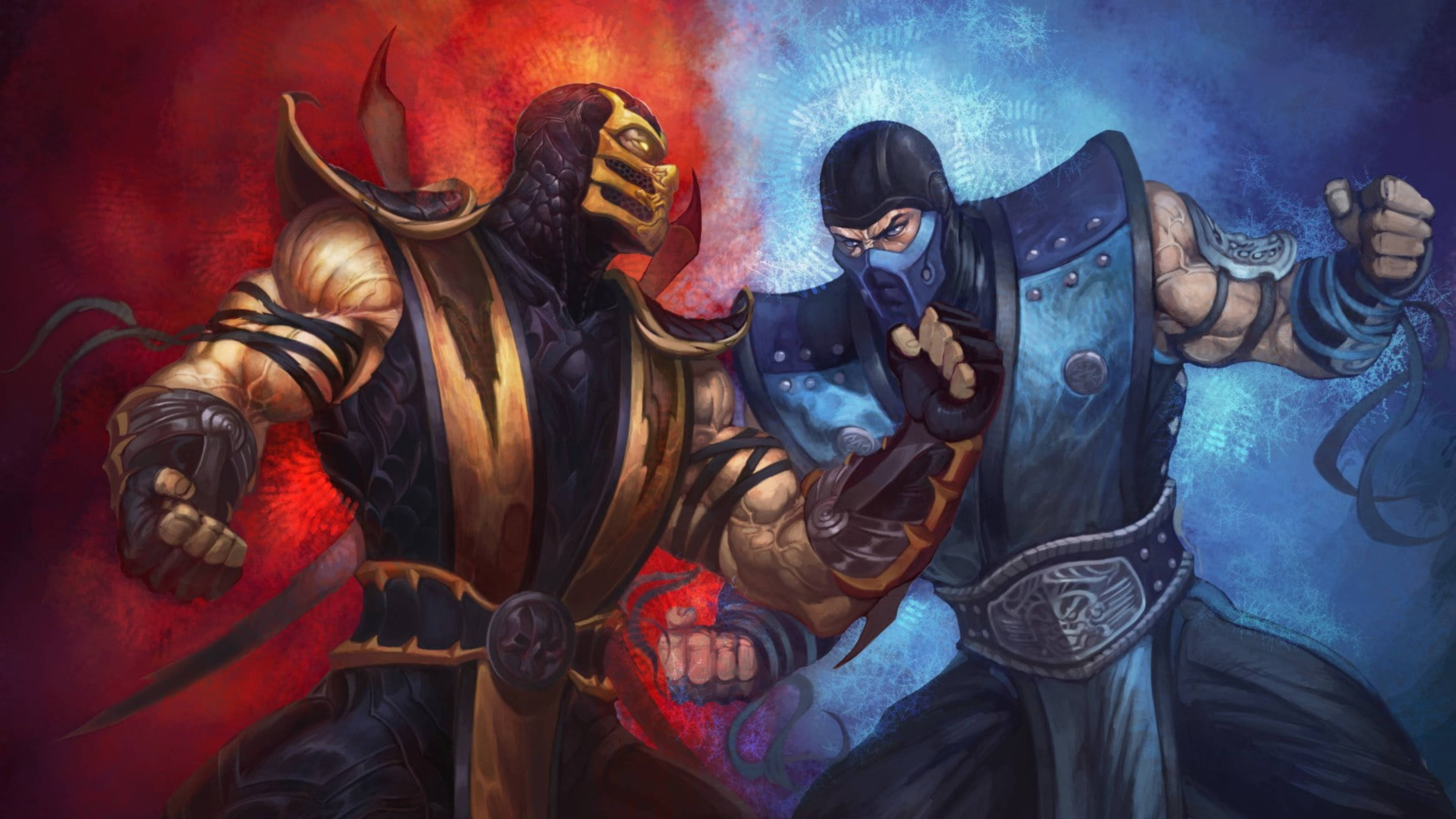 Mortal Kombat, Scorpion, Sub Zero, 4K Desktop Wallpaper