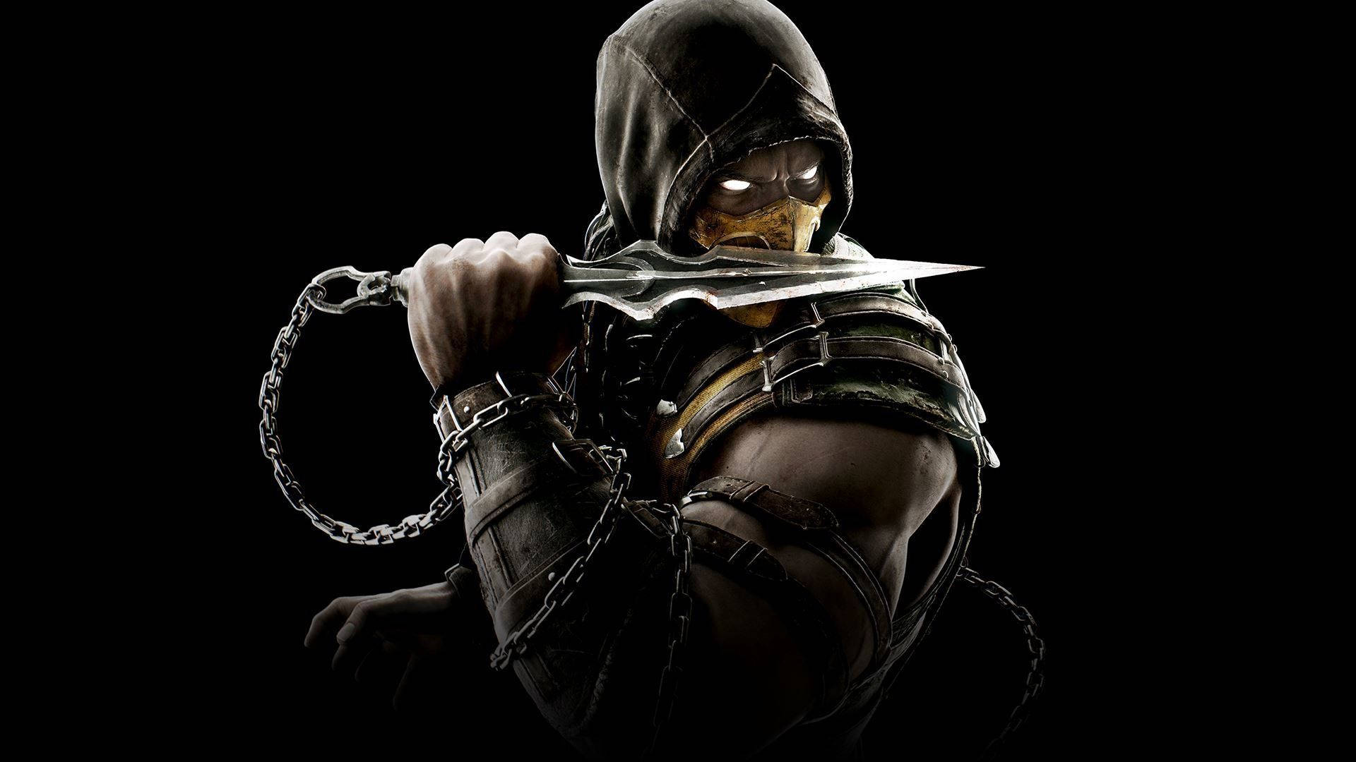 Scorpion, Mortal Kombat, hooded warrior, Full HD Desktop Wallpaper