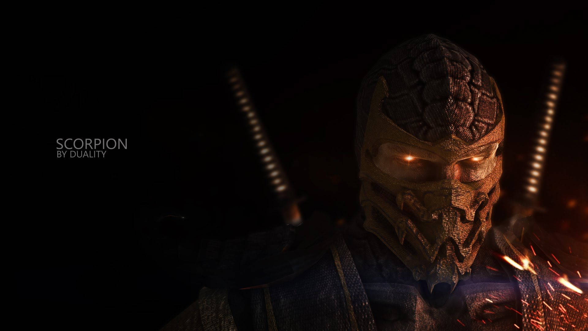 Scorpion, Mortal Kombat, glowing eyes, Full HD Desktop Wallpaper