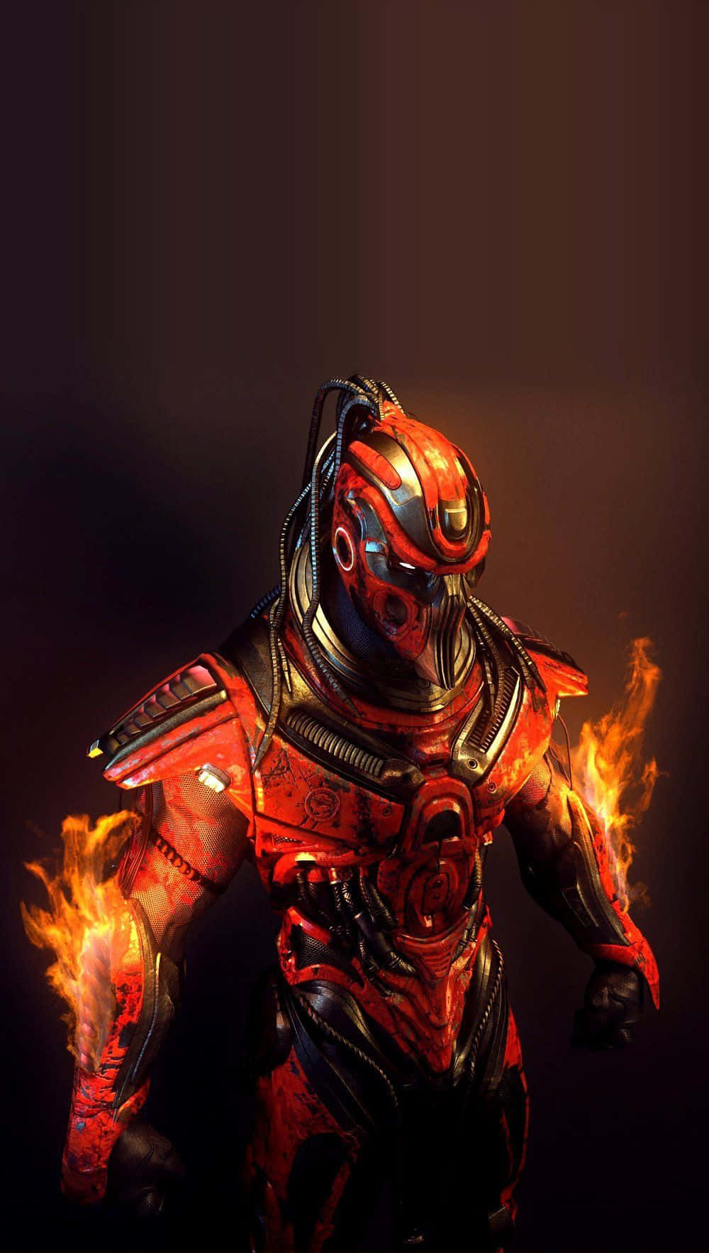 Mortal Kombat Sektor, Sektor, fiery red armored warrior, HD Phone Wallpaper