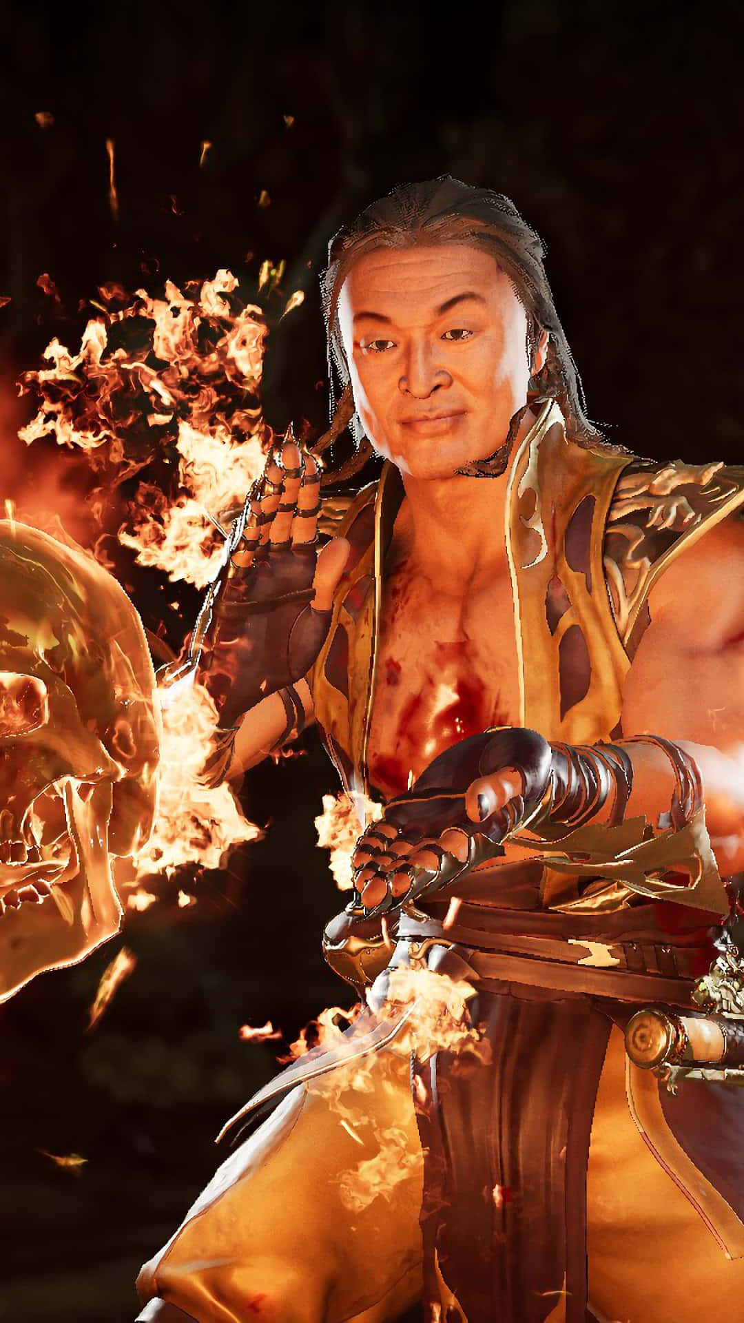 Mortal Kombat, Shang Tsung, golden armor, Full HD Phone Wallpaper