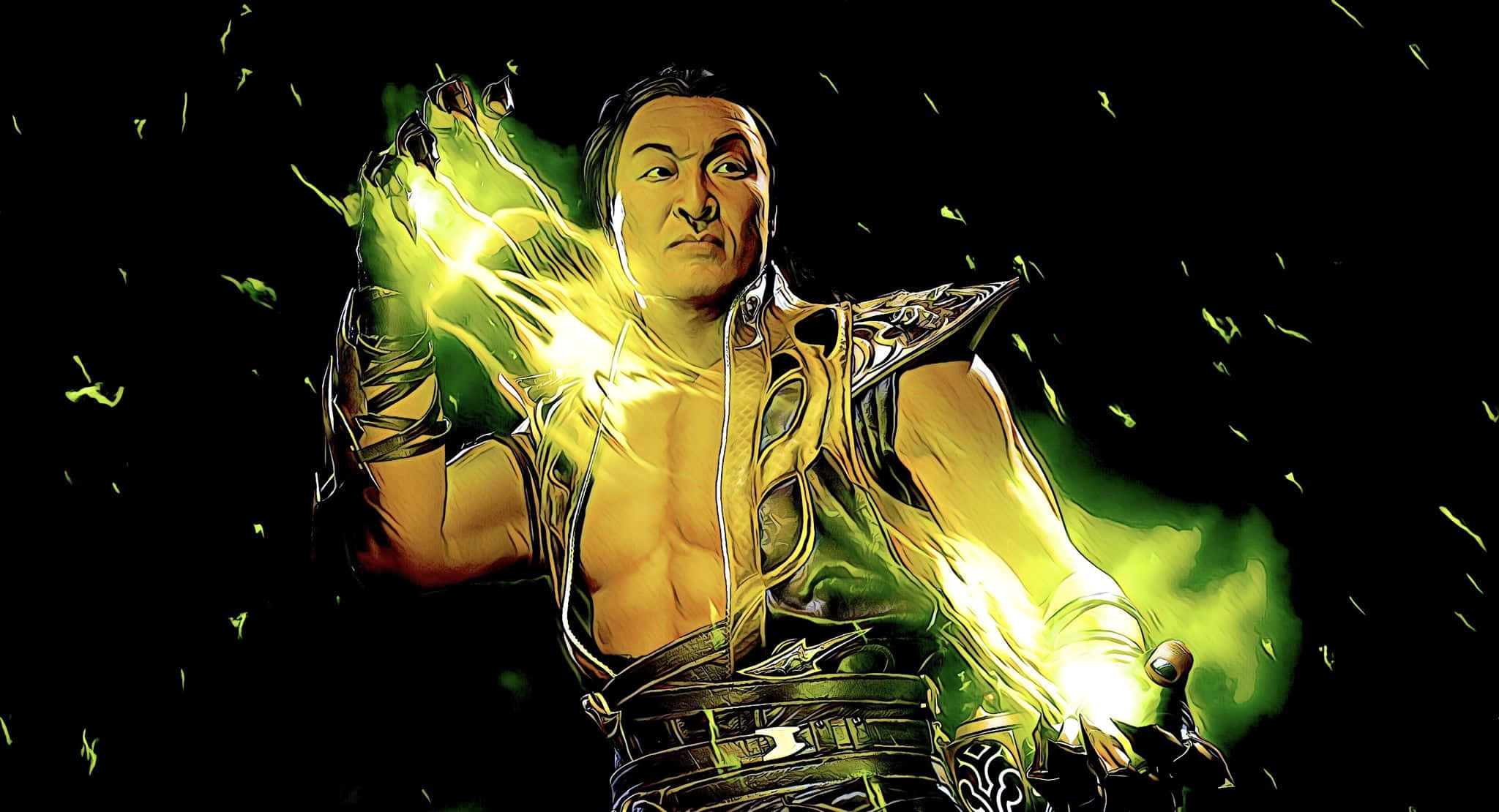 Mortal Kombat, Shang Tsung, glowing green energy, Full HD Desktop Wallpaper