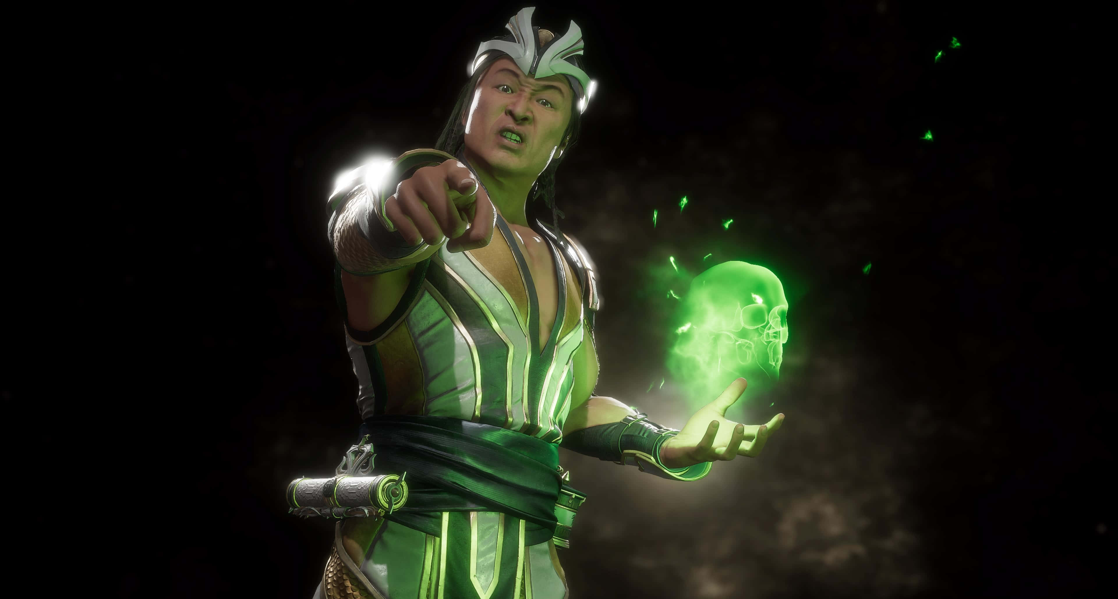 Mortal Kombat, Shang Tsung, green armor, 4K Desktop Wallpaper