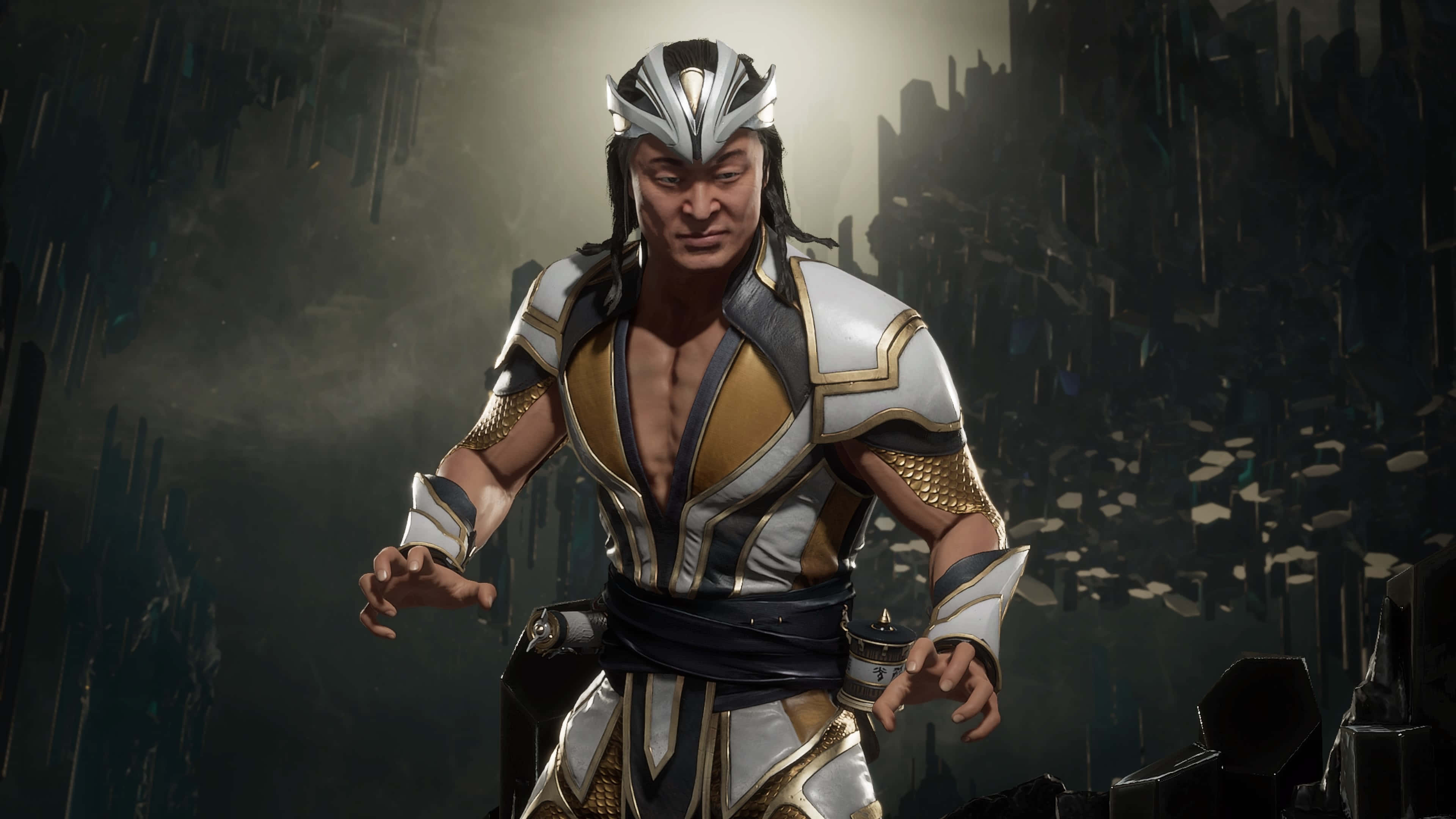 Mortal Kombat, Shang Tsung, silver gold and black armor, 4K Desktop Wallpaper