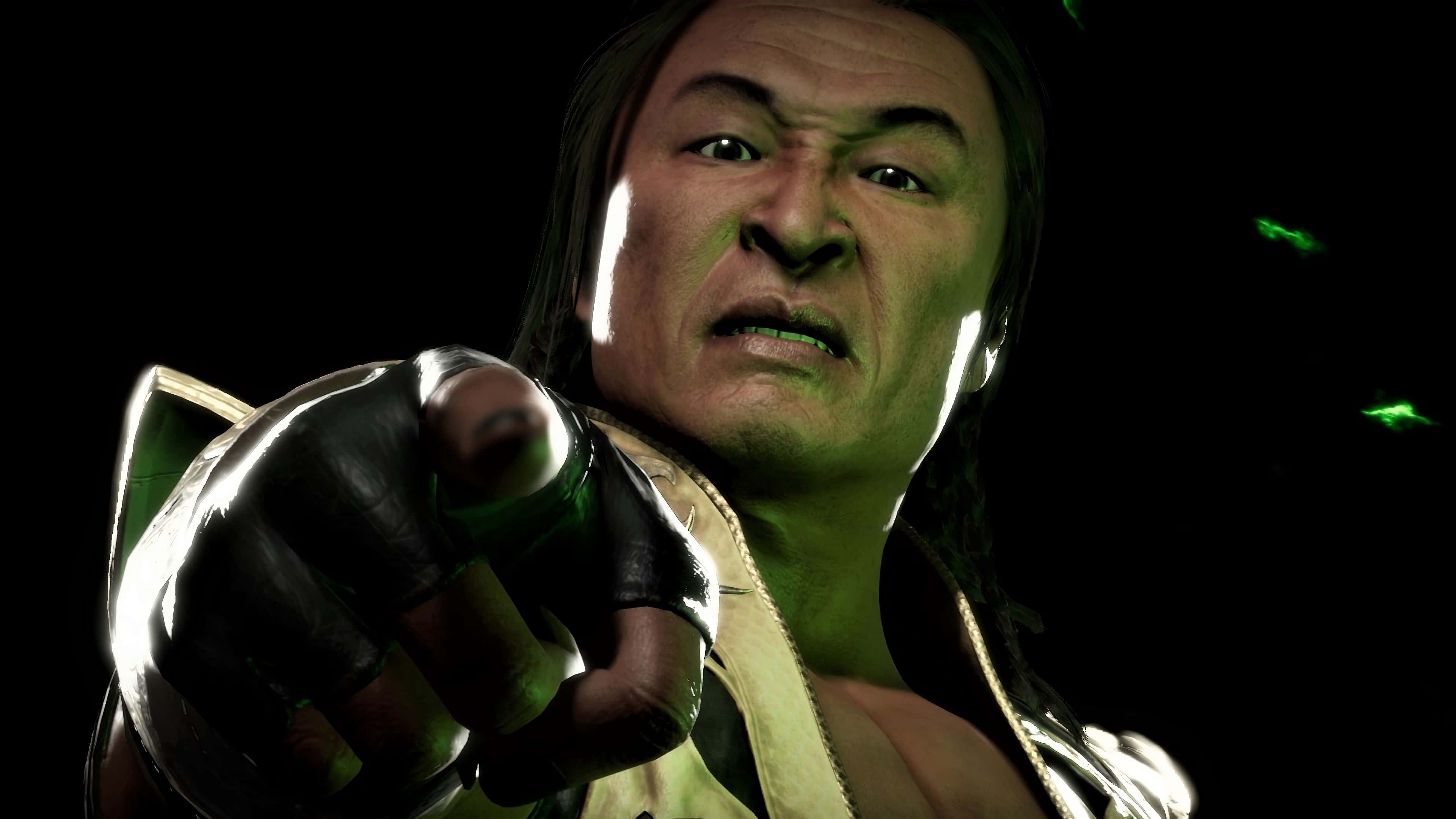 Mortal Kombat, Shang Tsung, glowing green skin, 4K Desktop Wallpaper
