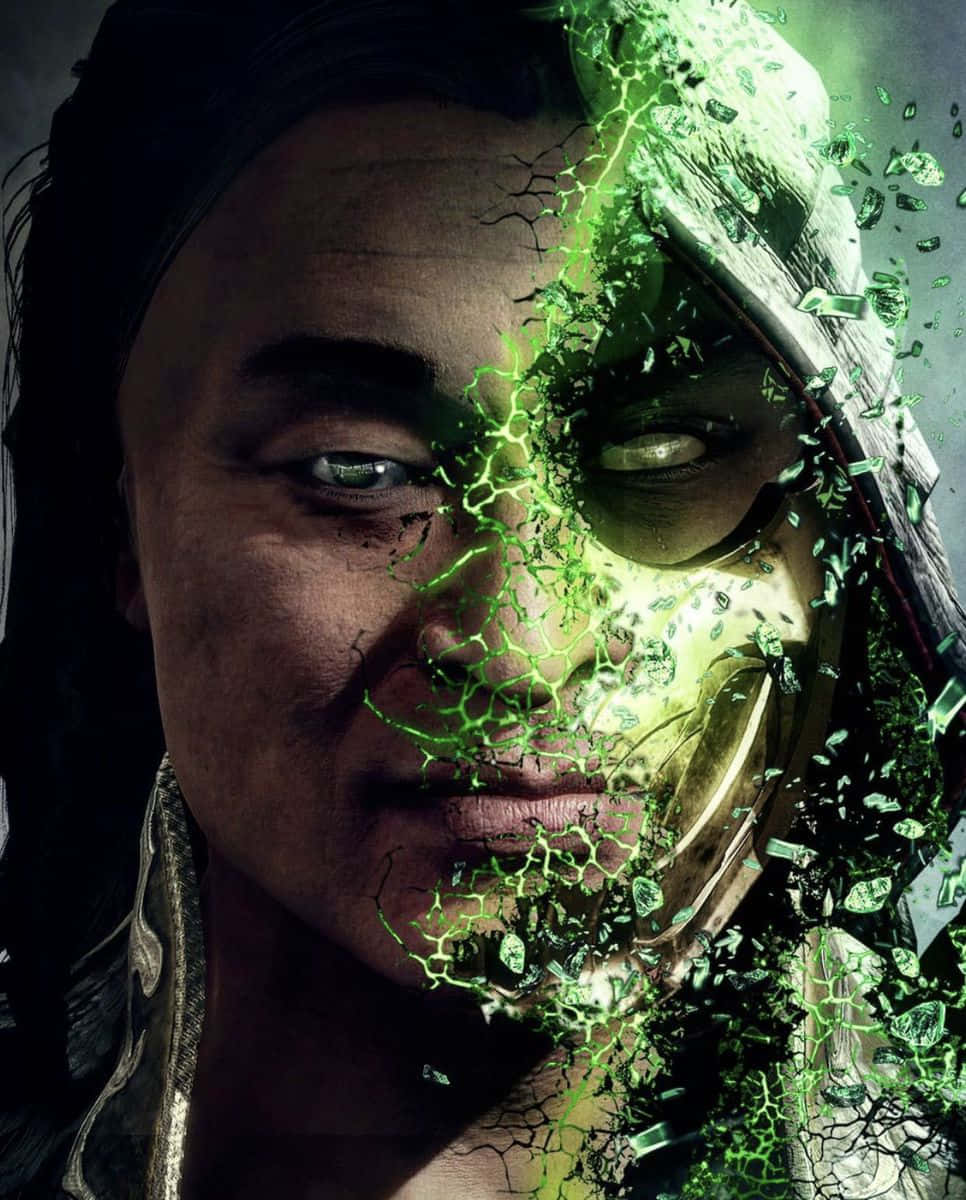 Mortal Kombat, Shang Tsung, glowing green energy, SD Phone Wallpaper