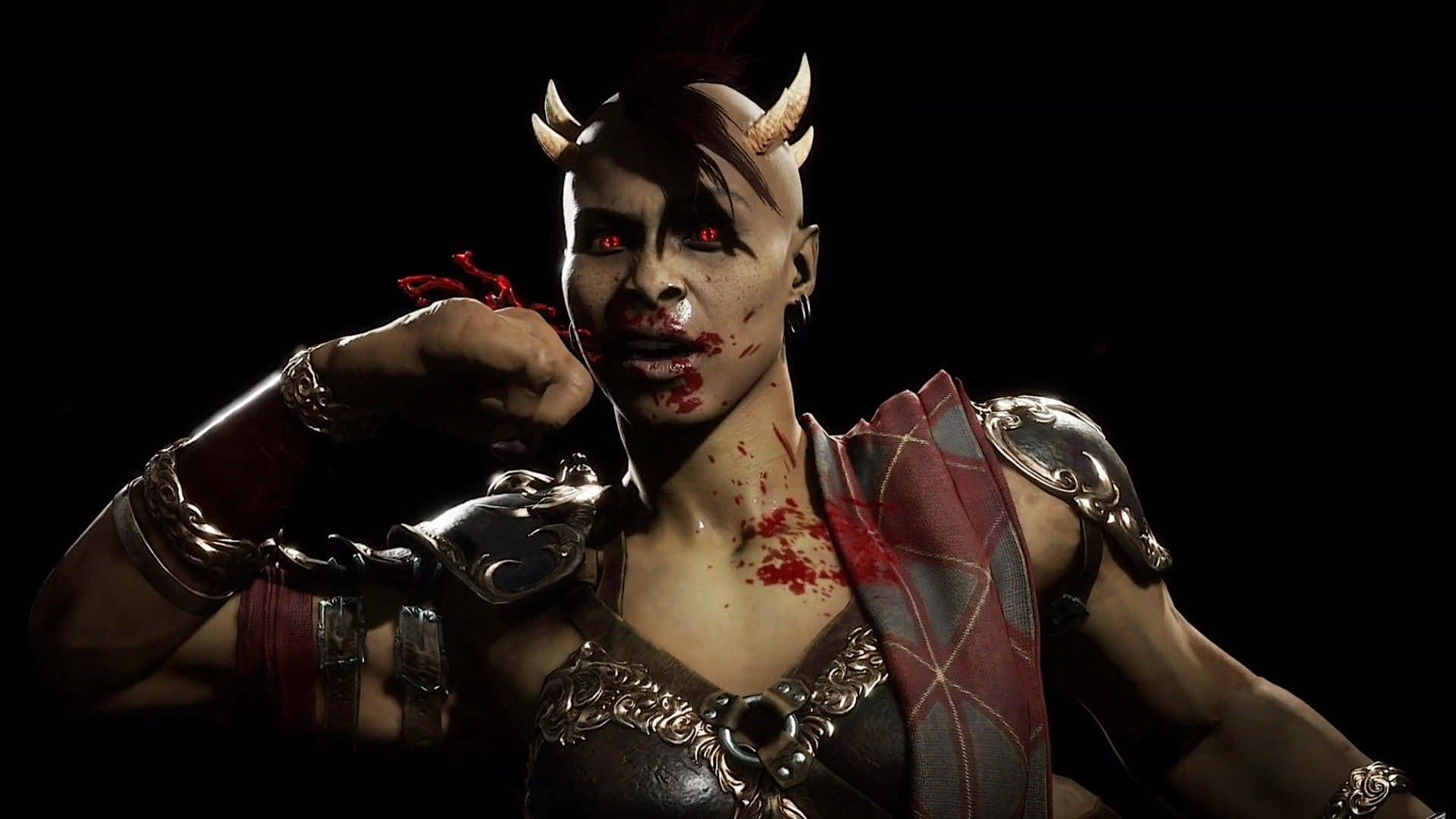 Mortal Kombat, Sheeva, glowing red eyes, Full HD Desktop Wallpaper
