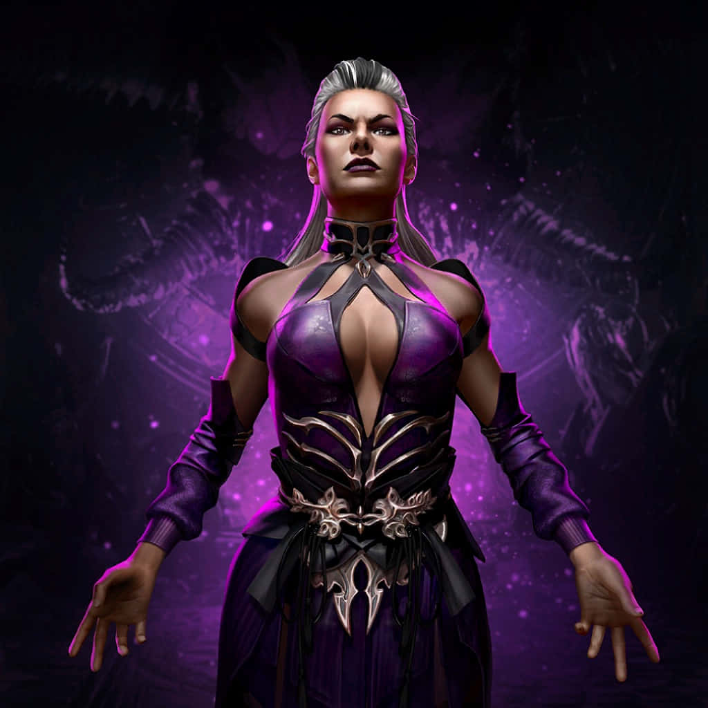 Mortal Kombat, Sindel, purple armor, SD Desktop Wallpaper